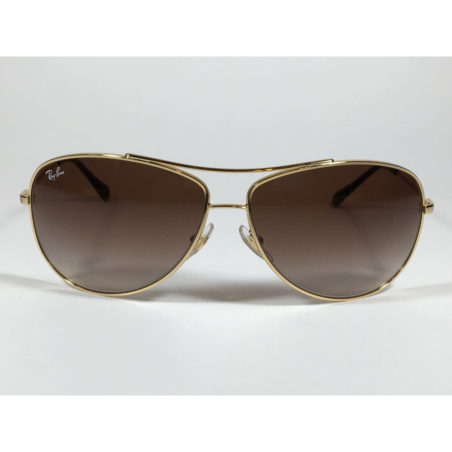 Ray-Ban RB3293 001/13 Highstreet Aviator Sunglasses Gold Frame Brown Gradient Lens - Sunglasses