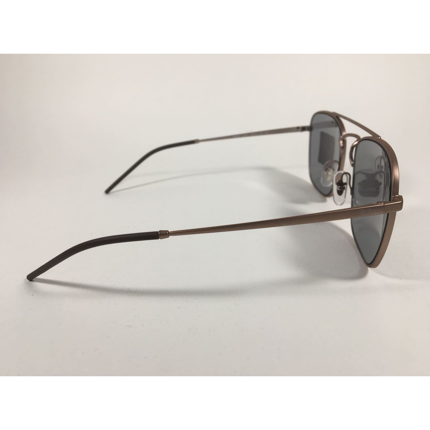 Ray-Ban Square Sunglasses Copper Bronze Metal Solid Gray Lens RB3588 9146/1 - Sunglasses