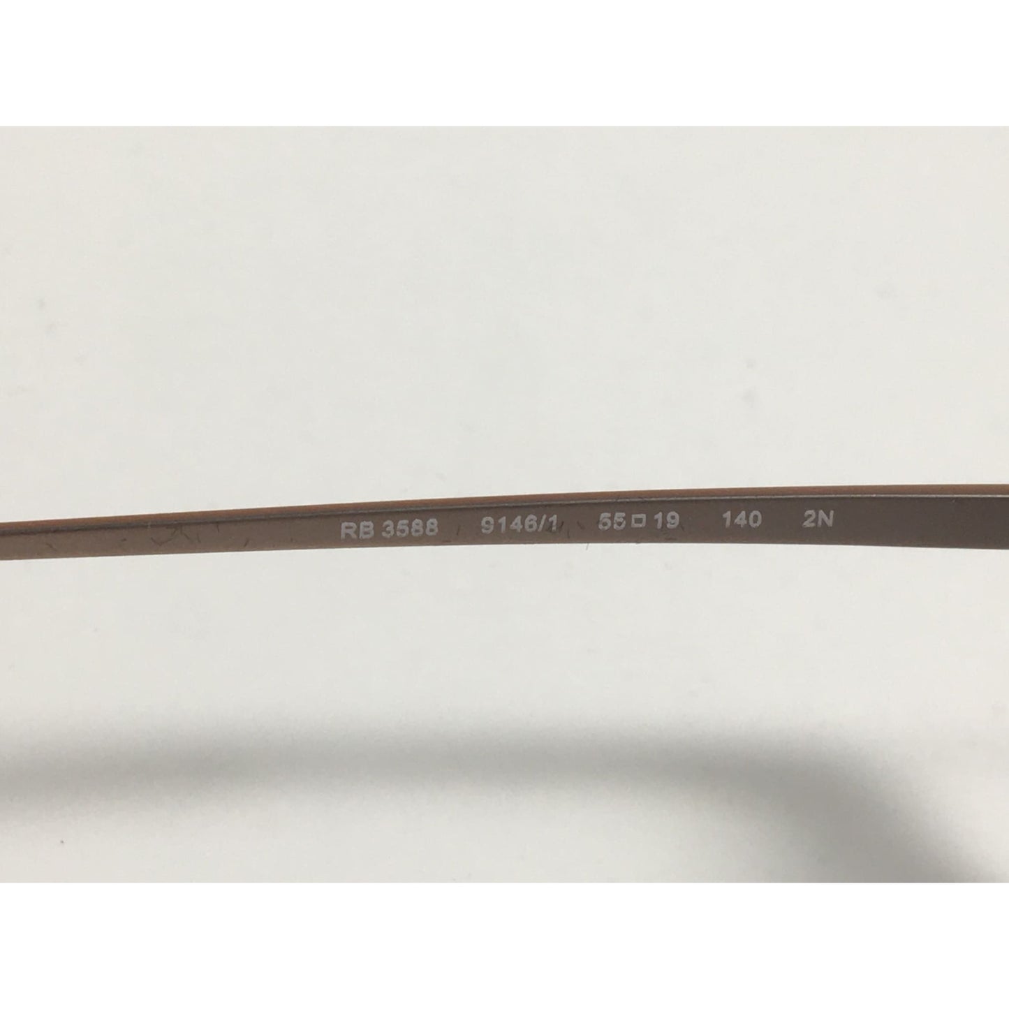 Ray-Ban Square Sunglasses Copper Bronze Metal Solid Gray Lens RB3588 9146/1 - Sunglasses