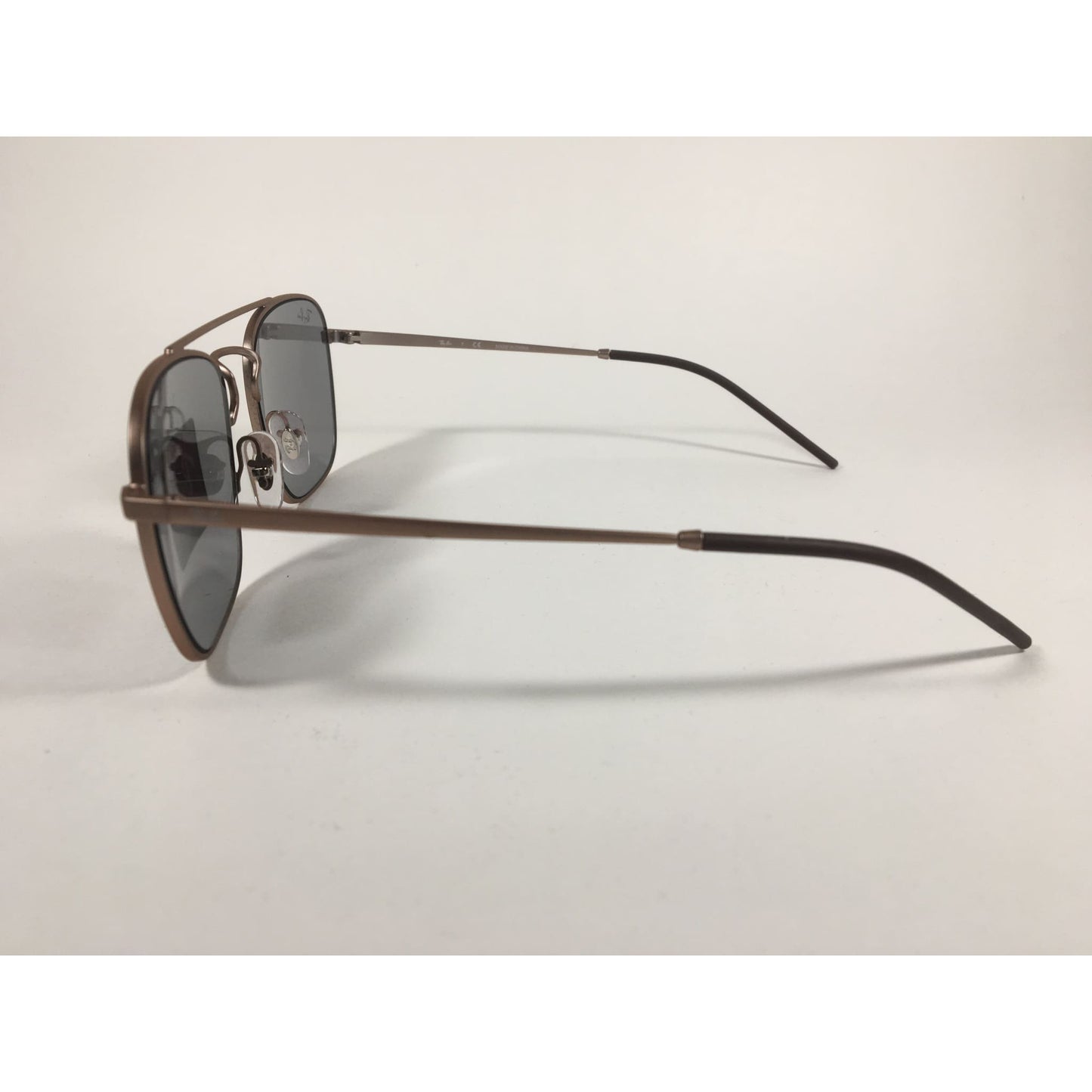 Ray-Ban Square Sunglasses Copper Bronze Metal Solid Gray Lens RB3588 9146/1 - Sunglasses