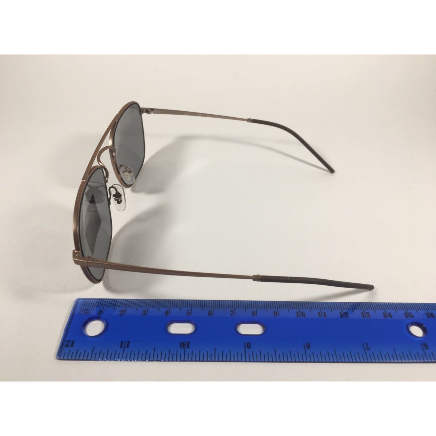 Ray-Ban Square Sunglasses Copper Bronze Metal Solid Gray Lens RB3588 9146/1 - Sunglasses
