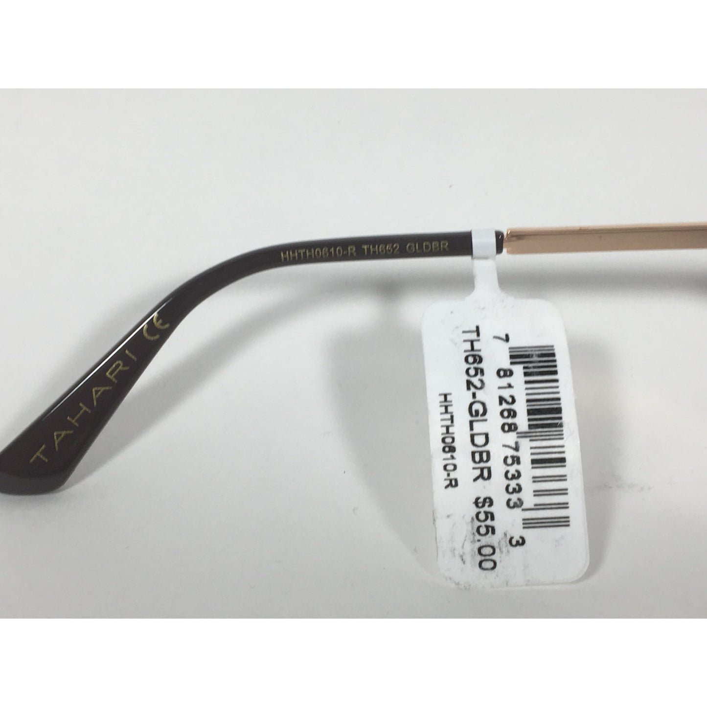 Tahari Rimless Cat Eye Sunglasses Gold Brown With Brown Gradient Lens TH652 GLDBR - Sunglasses