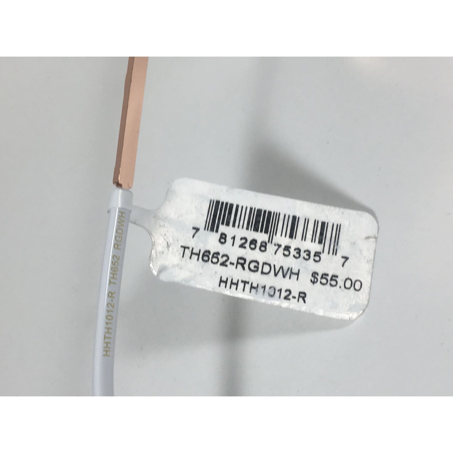 Tahari Rimless Cat Eye Sunglasses Rose Gold White Blue Gradient Lens TH652 RGDWH - Sunglasses