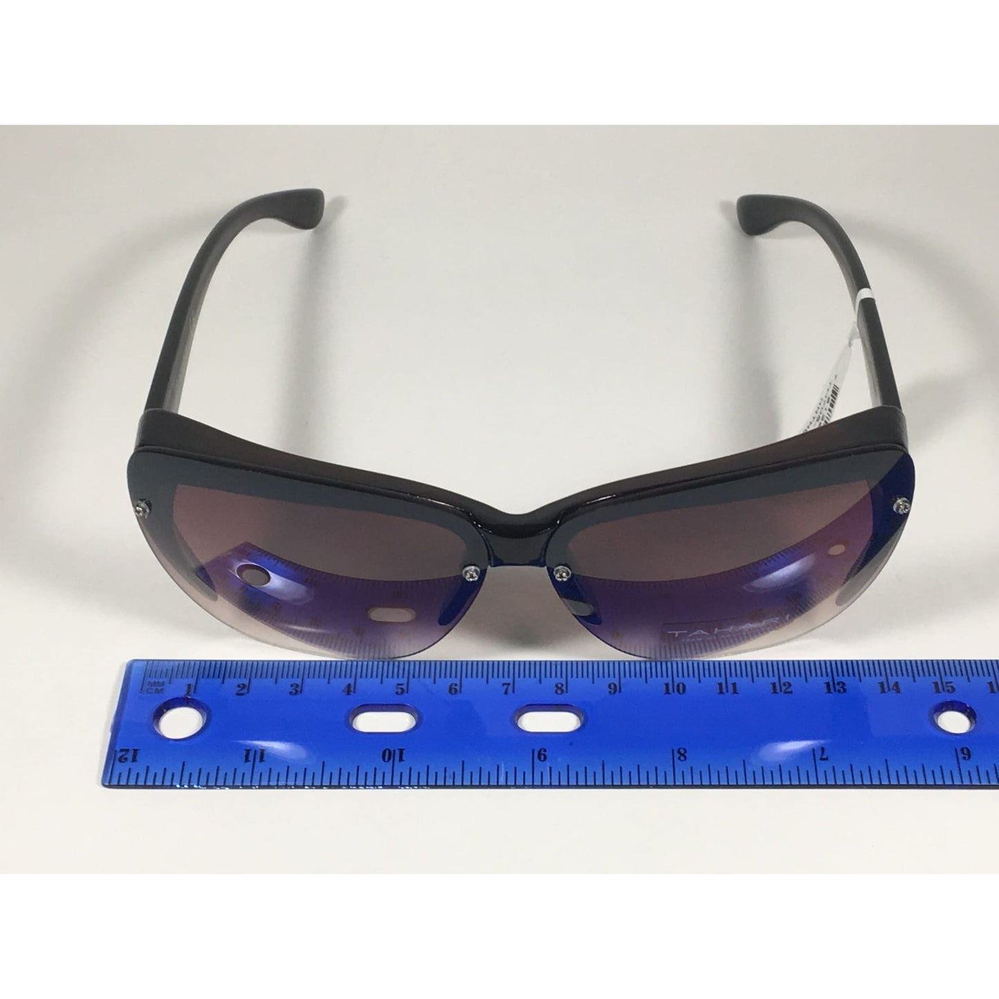 Tahari Shield Cat Eye Sunglasses Brown Tortoise Brown Gradient Lens TH705 TS - Sunglasses