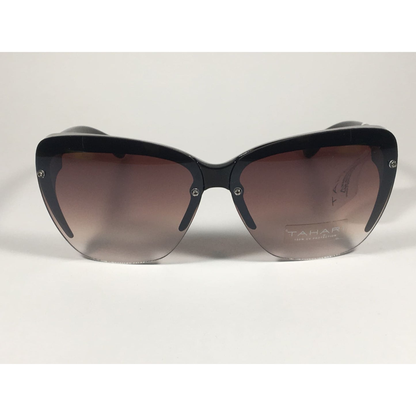Tahari Shield Cat Eye Sunglasses Brown Tortoise Brown Gradient Lens TH705 TS - Sunglasses