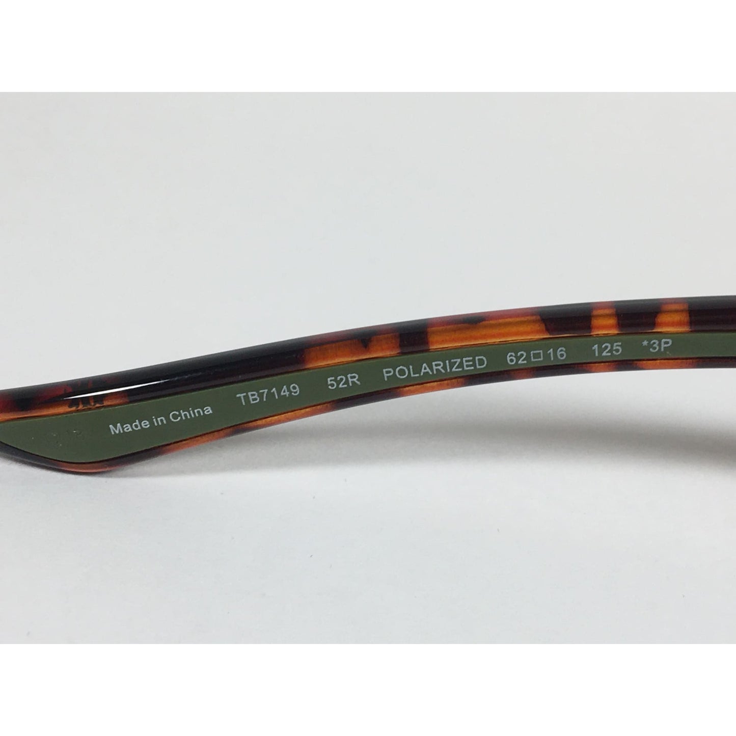 Timberland Polarized Wrap Sunglasses Brown Tortoise Green Lens TB7149 52R - Sunglasses