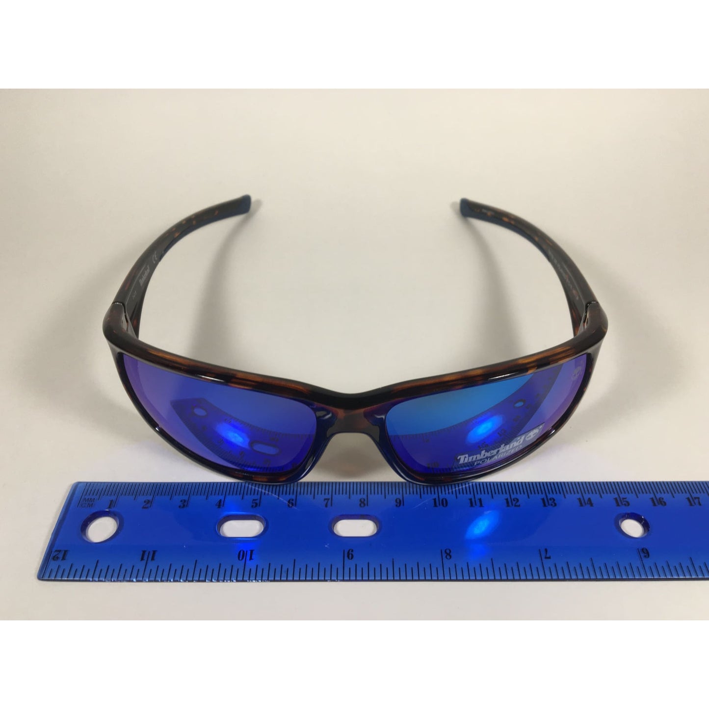 Timberland Polarized Wrap Sunglasses Tortoise Blue Mirror Lens TB7152 52D - Sunglasses