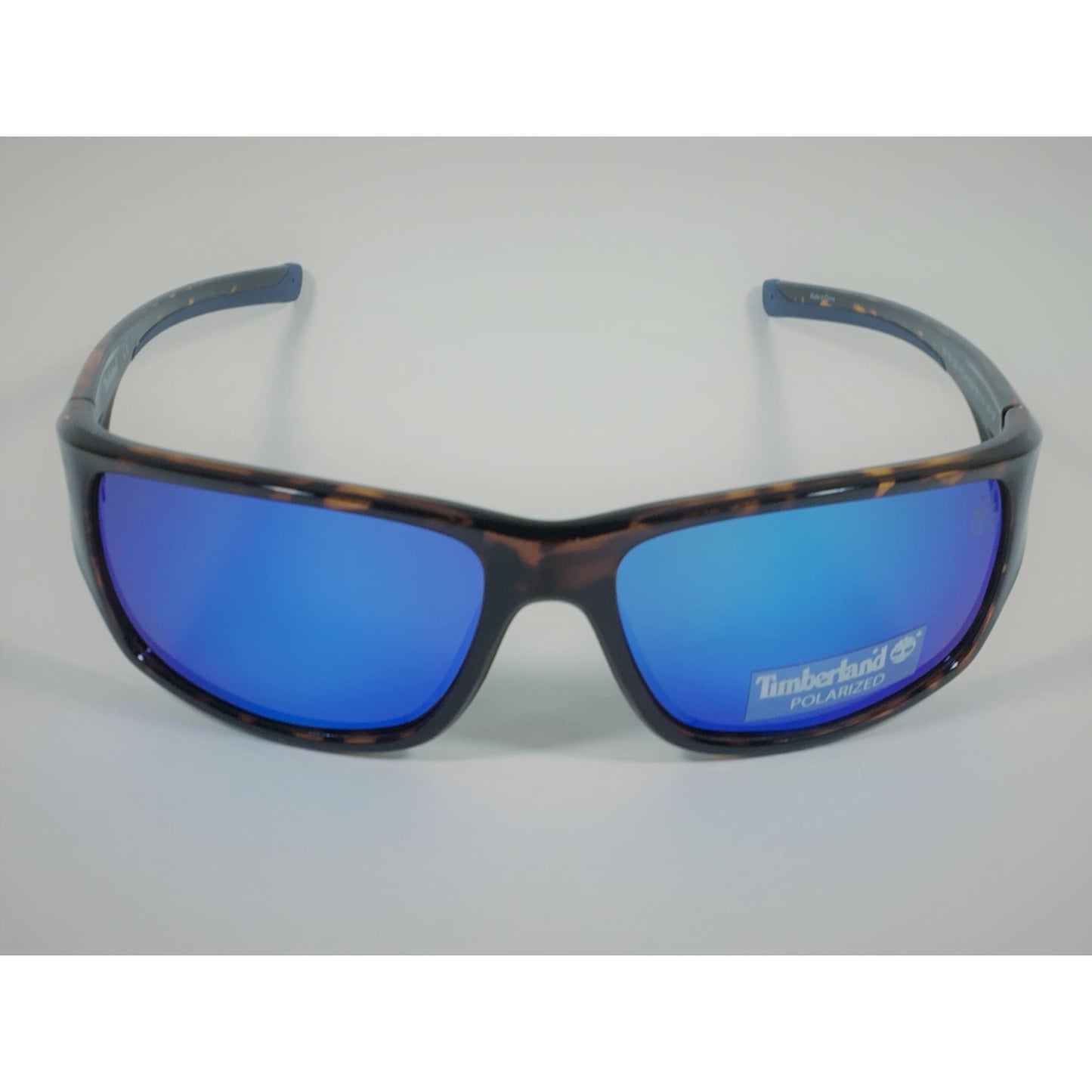 Timberland Polarized Wrap Sunglasses Tortoise Blue Mirror Lens TB7152 52D - Sunglasses