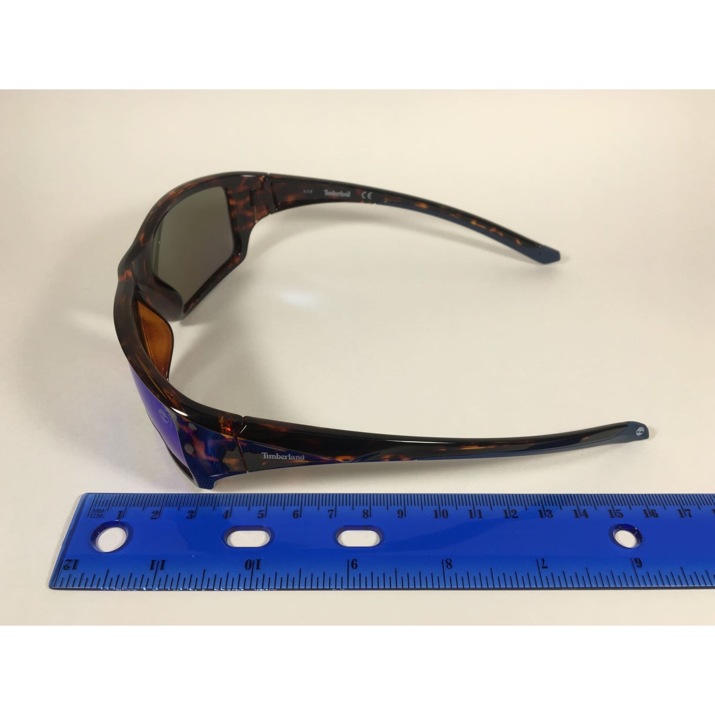 Timberland Polarized Wrap Sunglasses Tortoise Blue Mirror Lens TB7152 52D - Sunglasses