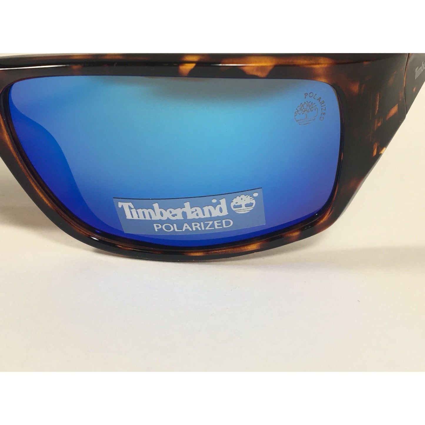 Timberland Polarized Wrap Sunglasses Tortoise Blue Mirror Lens TB7152 52D - Sunglasses