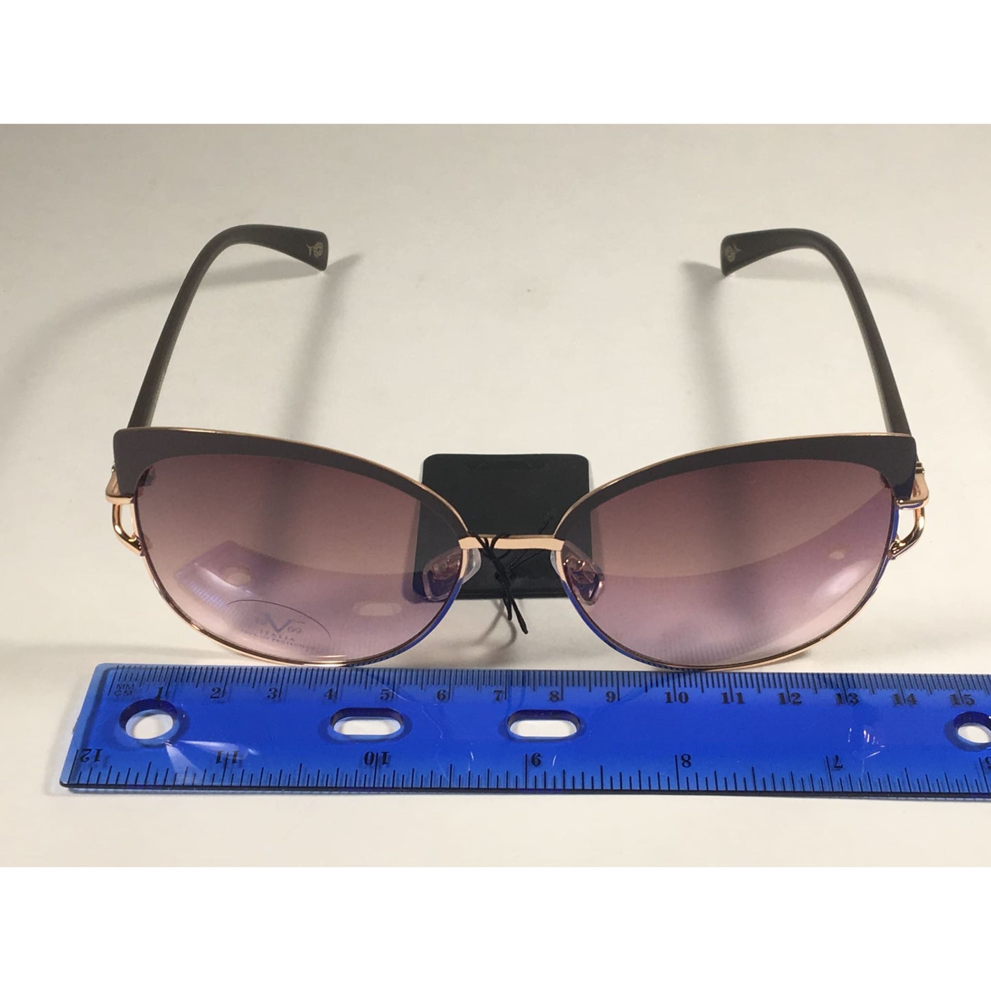 Versace 19V69 Italia Arianna Butterfly Sunglasses Brown With Rose Gold Metal With Brown Rose Lens - Sunglasses