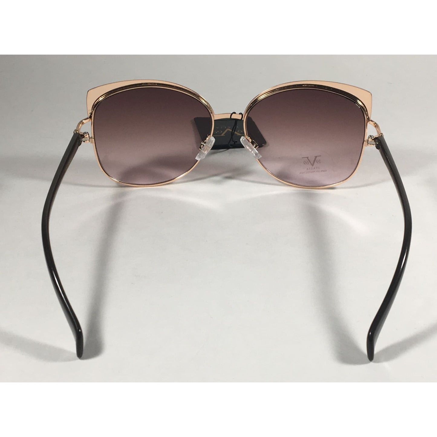 Versace 19V69 Italia Arianna Butterfly Sunglasses Brown With Rose Gold Metal With Brown Rose Lens - Sunglasses