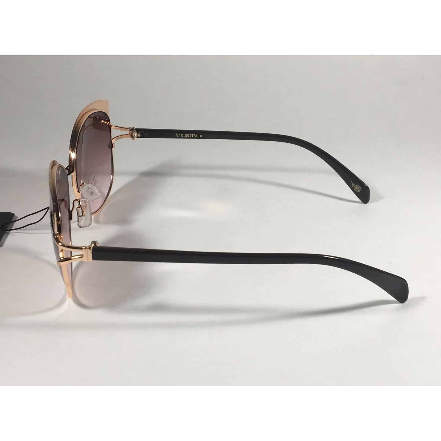 Versace 19V69 Italia Arianna Butterfly Sunglasses Brown With Rose Gold Metal With Brown Rose Lens - Sunglasses