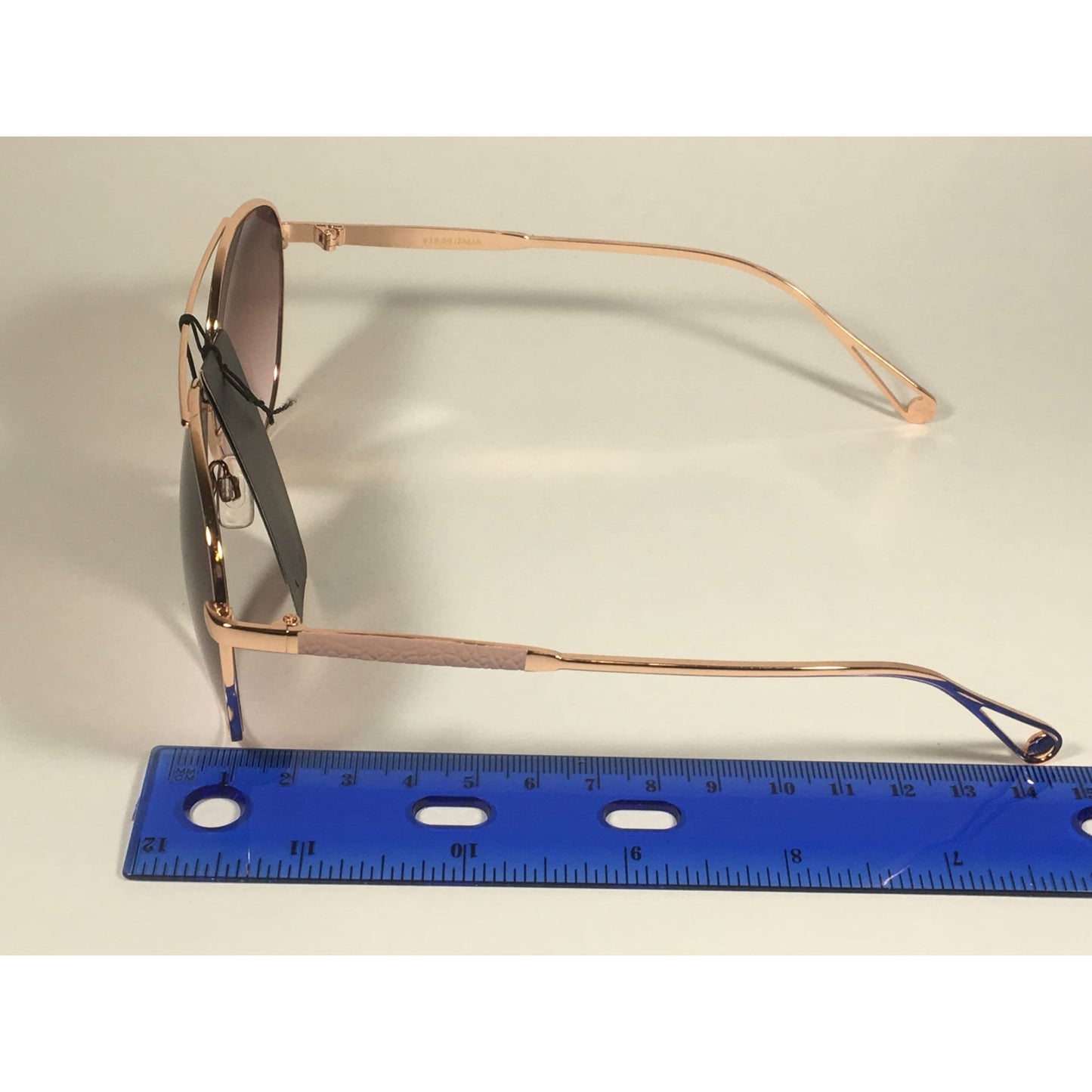 Versace 19V69 Italia RGD PIPPA Aviator Pilot Sunglasses Rose Gold Metal Brown Gradient Lens - Sunglasses