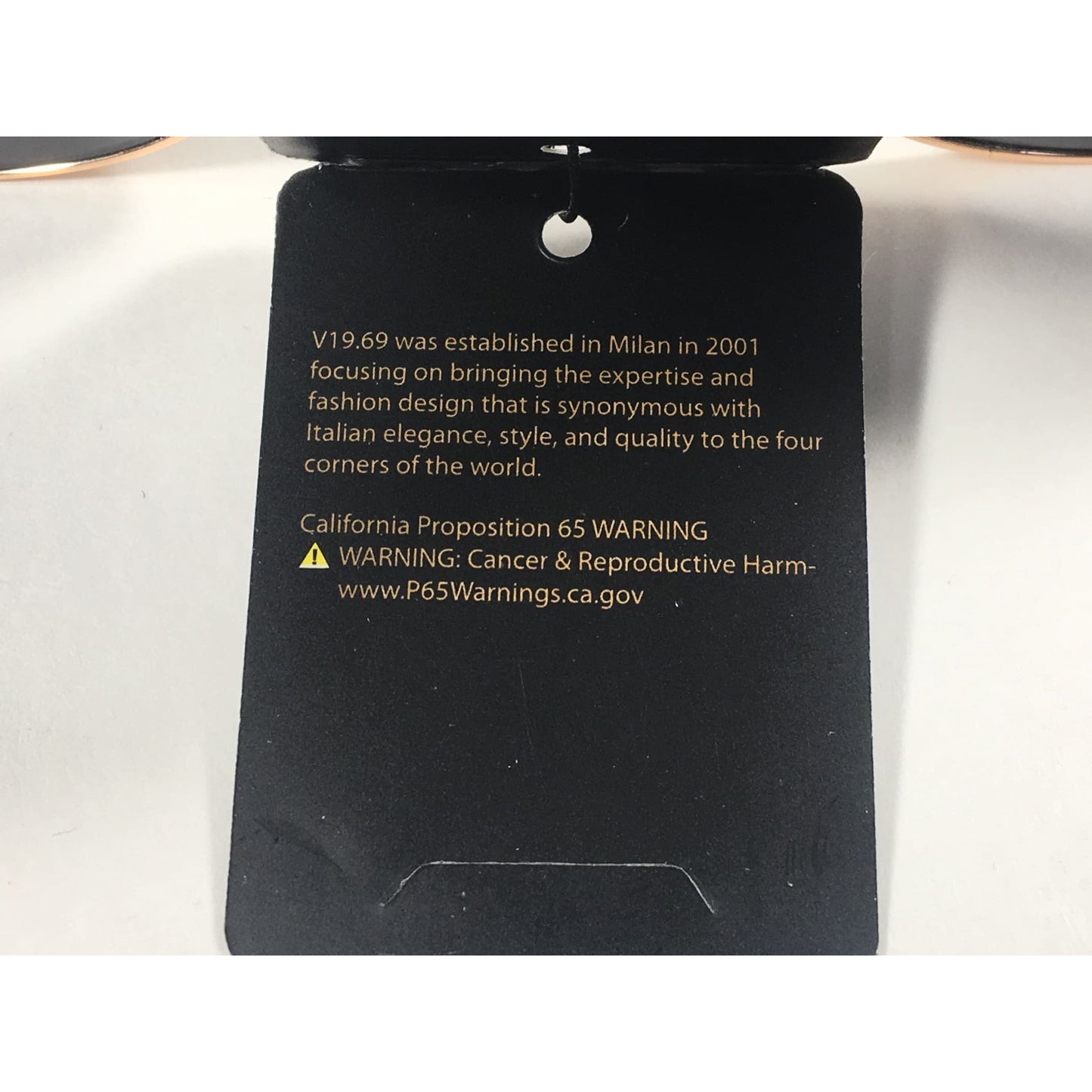 Versace 19V69 Italia Valentina Club Sunglasses Black Gold Horn Rim With Gray Lens - Sunglasses