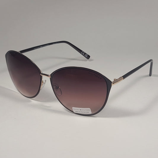 Tommy Hilfiger Shuri Cat Eye Sunglasses Brown and Gold Frame Brown Gradient Lens SHURI WM OL504 - Sunglasses