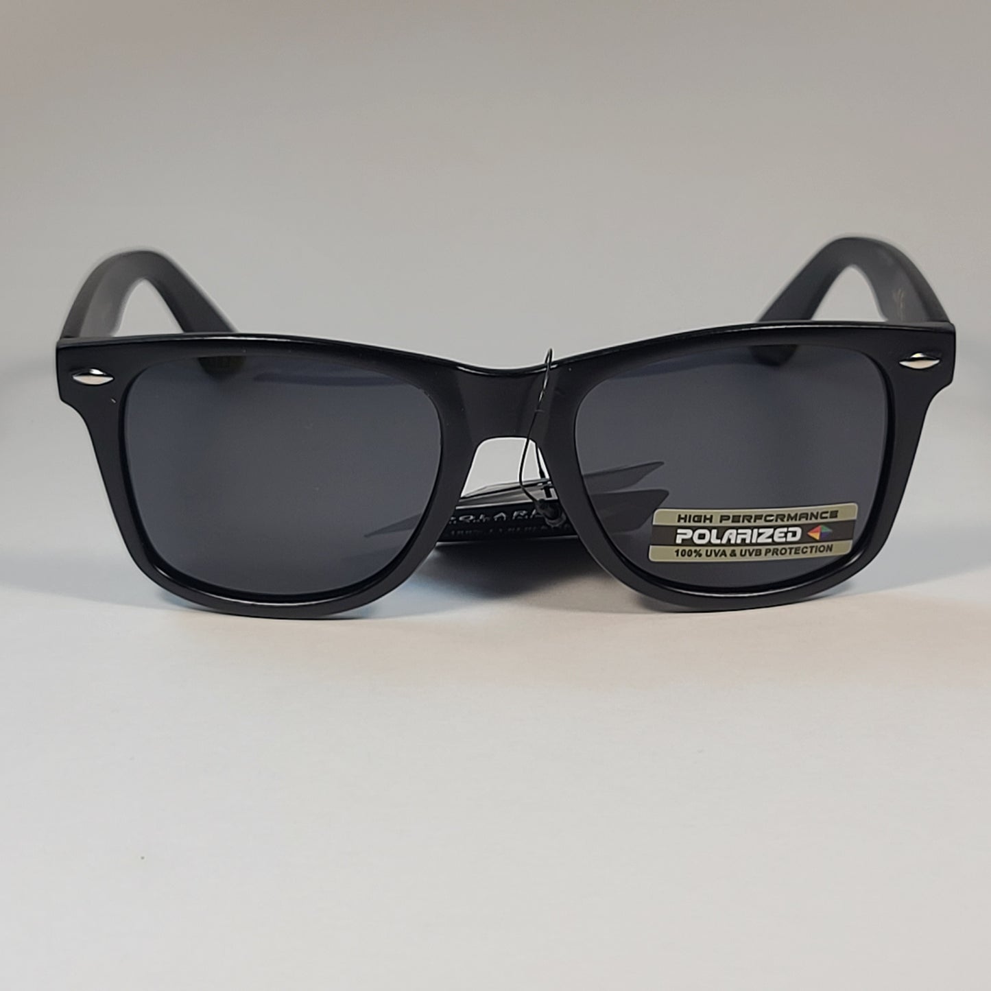 Mens Sunglasses Polarized WF Matte Black Plastic Square Style Retro Generic New - Sunglasses
