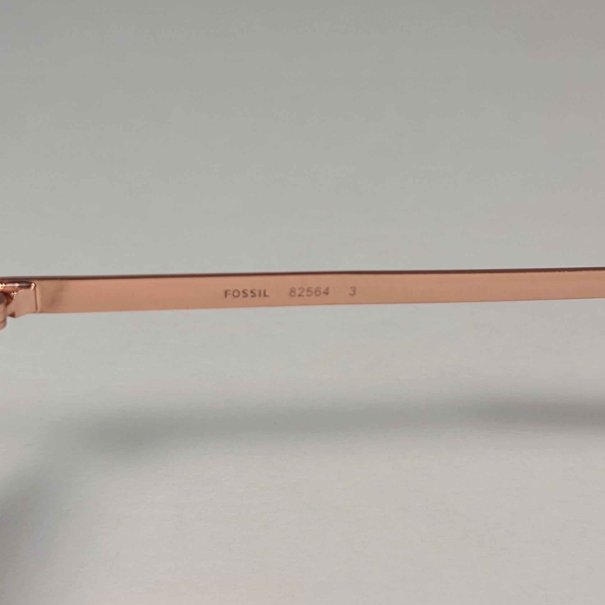 Fossil FW157 Rimless Pilot Sunglasses Rose Gold Frame / Brown Gradient Lens - Sunglasses