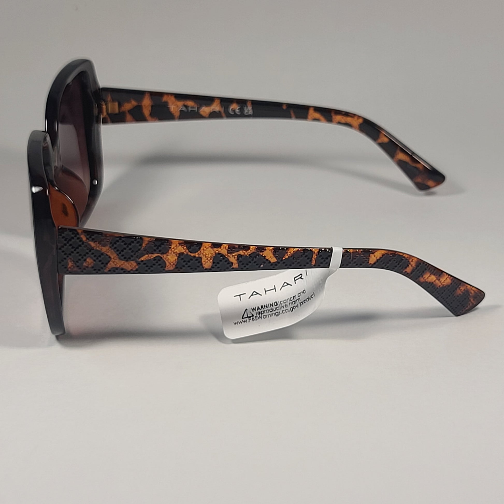 Tahari Butterfly Oversize Sunglasses Brown Tortoise Frame Gradient Lens TH815 TS - Sunglasses