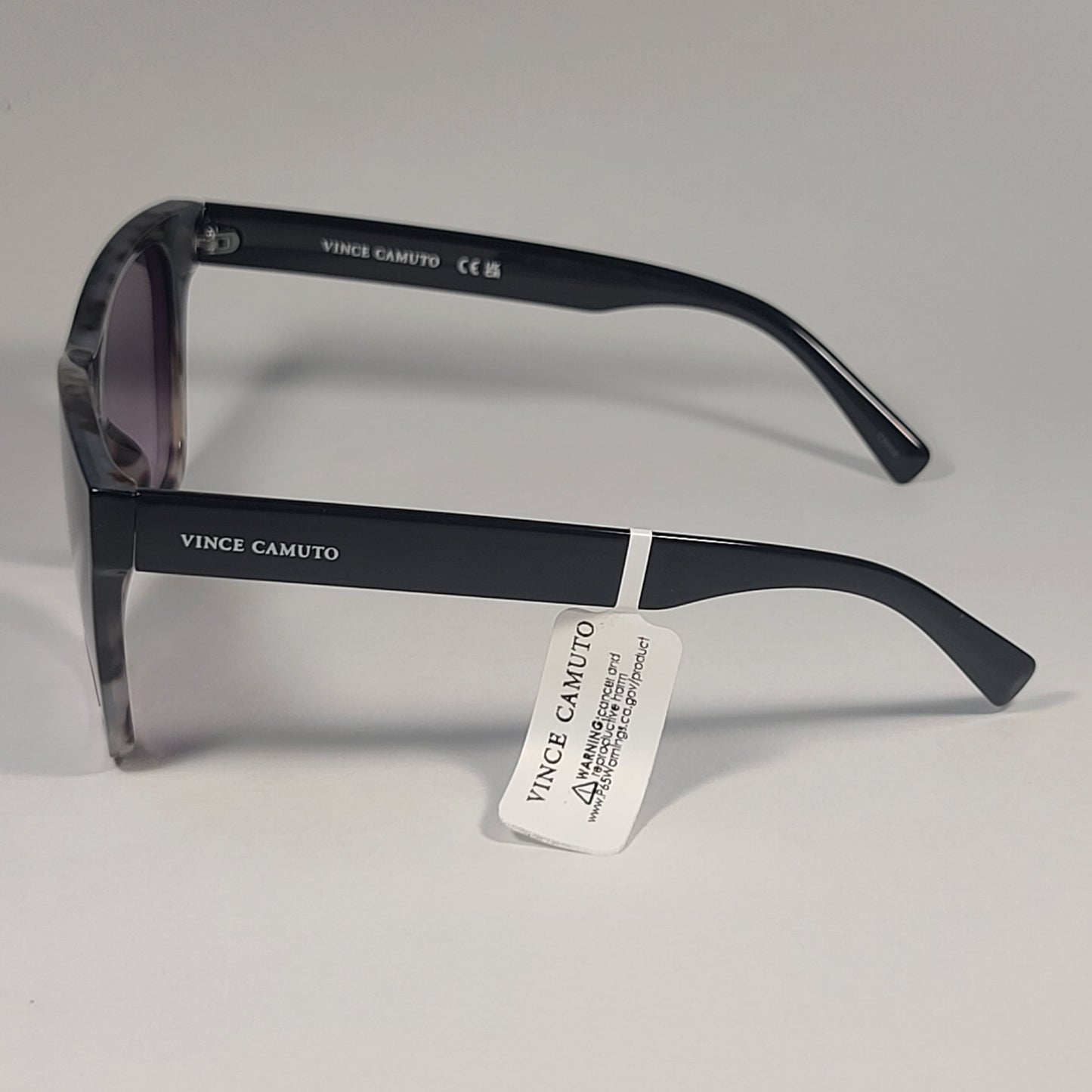 Vince Camuto Shield Sunglasses Black / Tortoise Frame Smoke Gradient VC1089 OXTS - Sunglasses