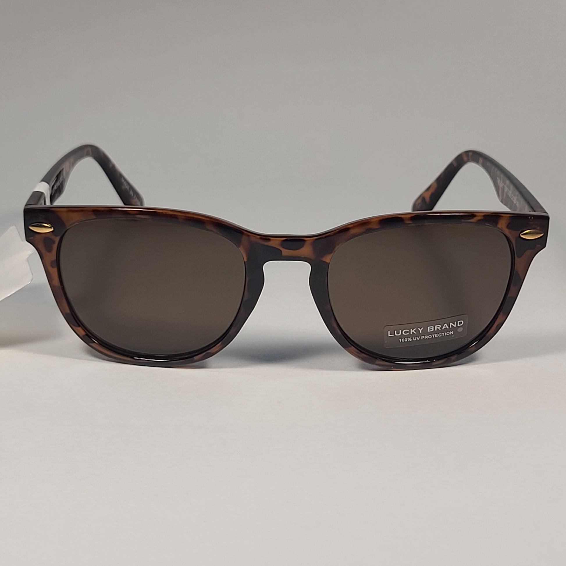 Lucky Brand Twilight Square Sunglasses Frame Brown Tortoise Frame Brown Lens - Sunglasses