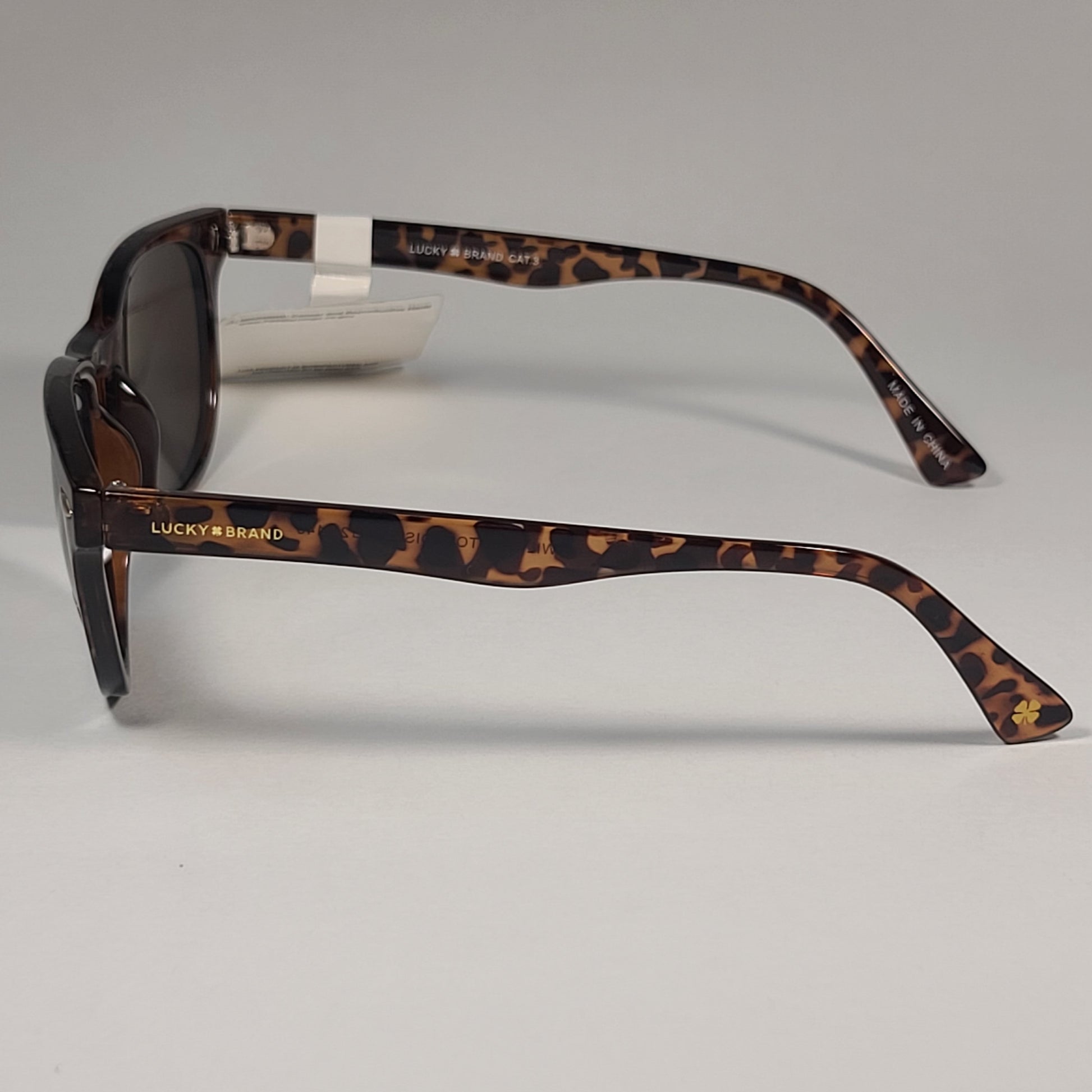 Lucky Brand Twilight Square Sunglasses Frame Brown Tortoise Frame Brown Lens - Sunglasses