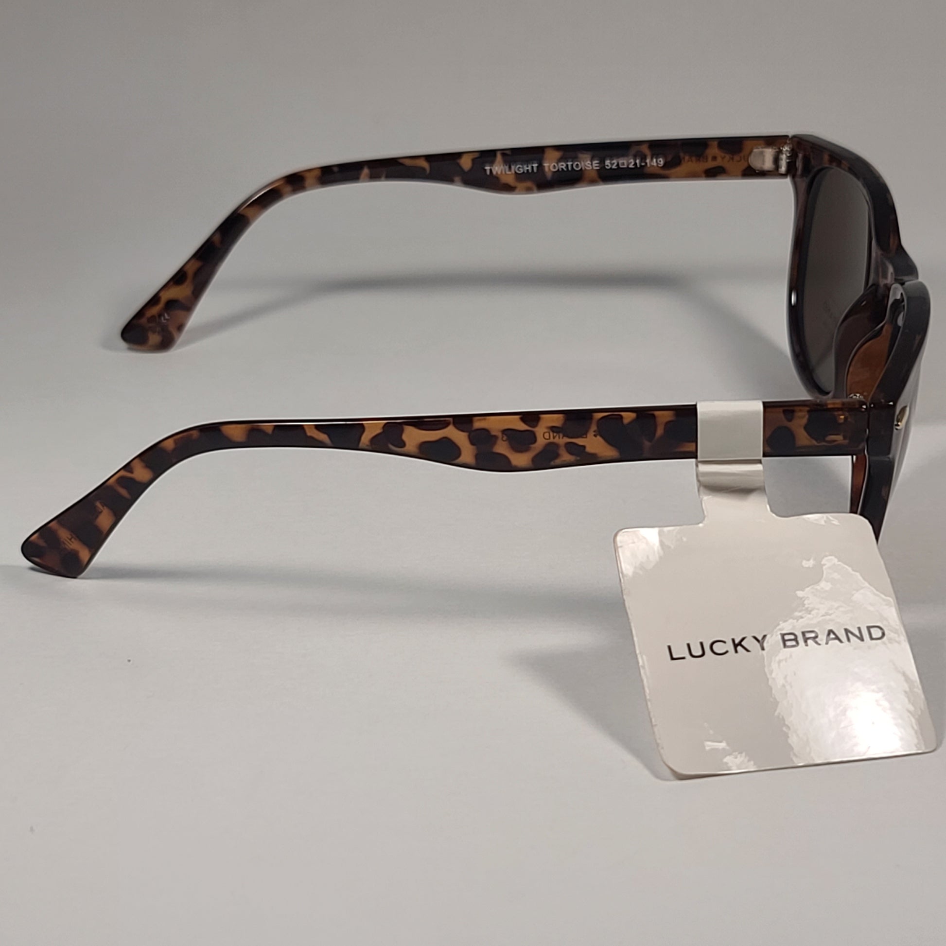 Lucky Brand Twilight Square Sunglasses Frame Brown Tortoise Frame Brown Lens - Sunglasses
