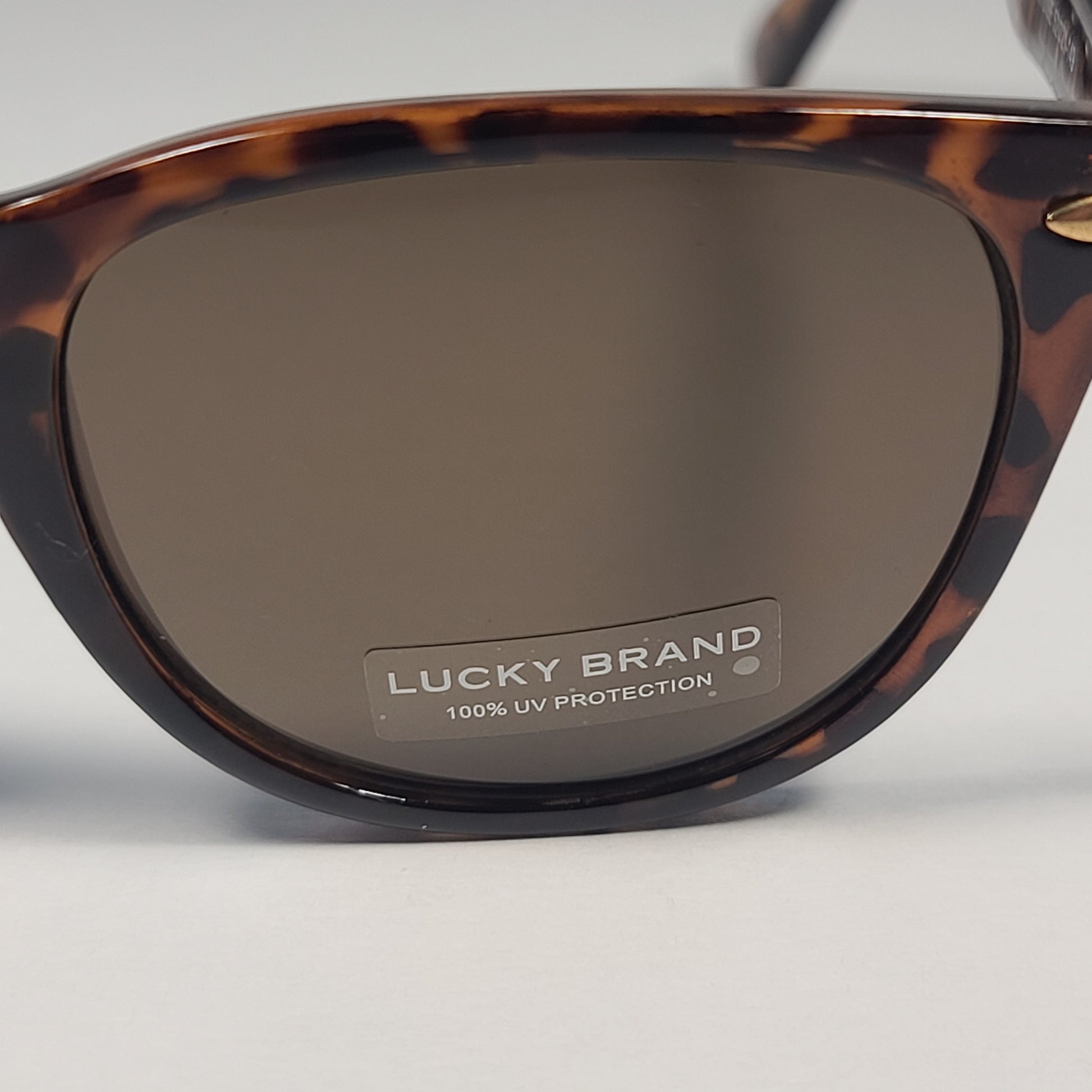 Lucky Brand Twilight Square Sunglasses Frame Brown Tortoise Frame Brown Lens - Sunglasses