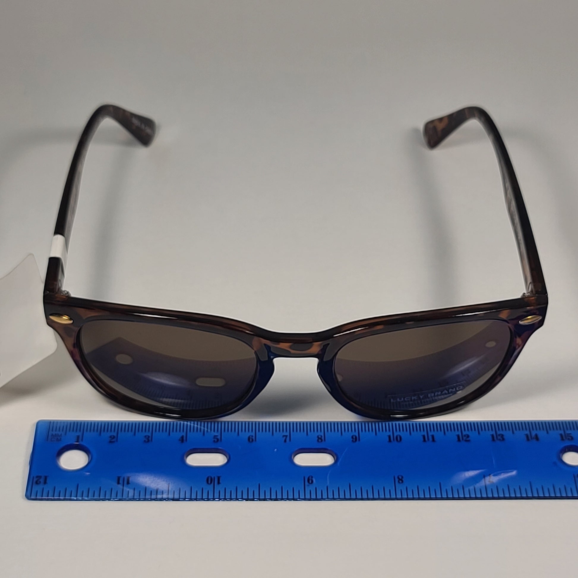 Lucky Brand Twilight Square Sunglasses Frame Brown Tortoise Frame Brown Lens - Sunglasses