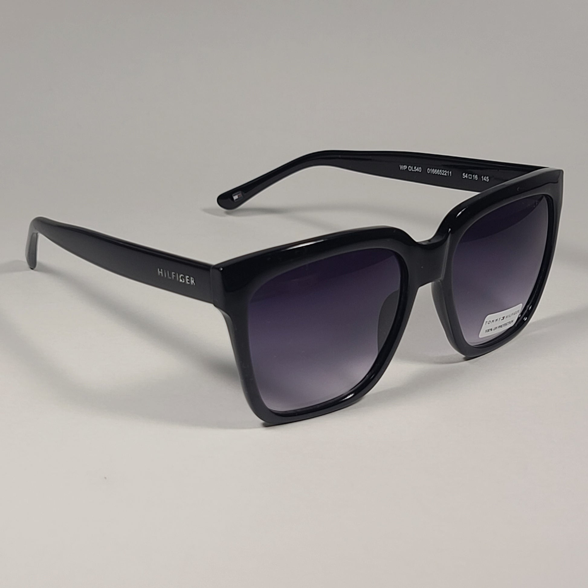 Tommy Hilfiger Issa WP OL540 Sunglasses Shiny Black Frame Smoke Gradient Lens ISSA WP OL540 - Sunglasses