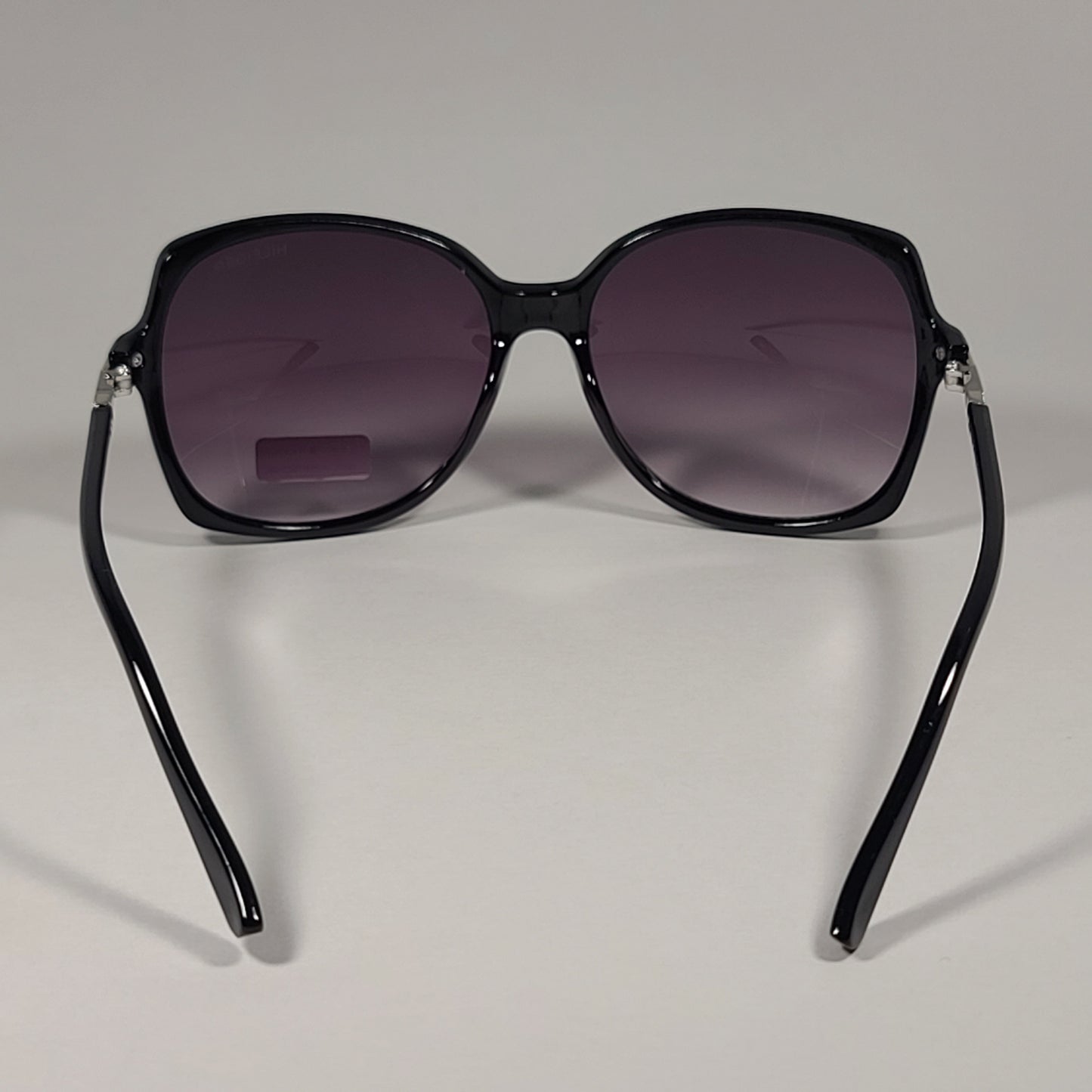 Tommy Hilfiger WP OL569 Oversize Butterfly Sunglasses Shiny Black Smoke Gradient Lens - Sunglasses