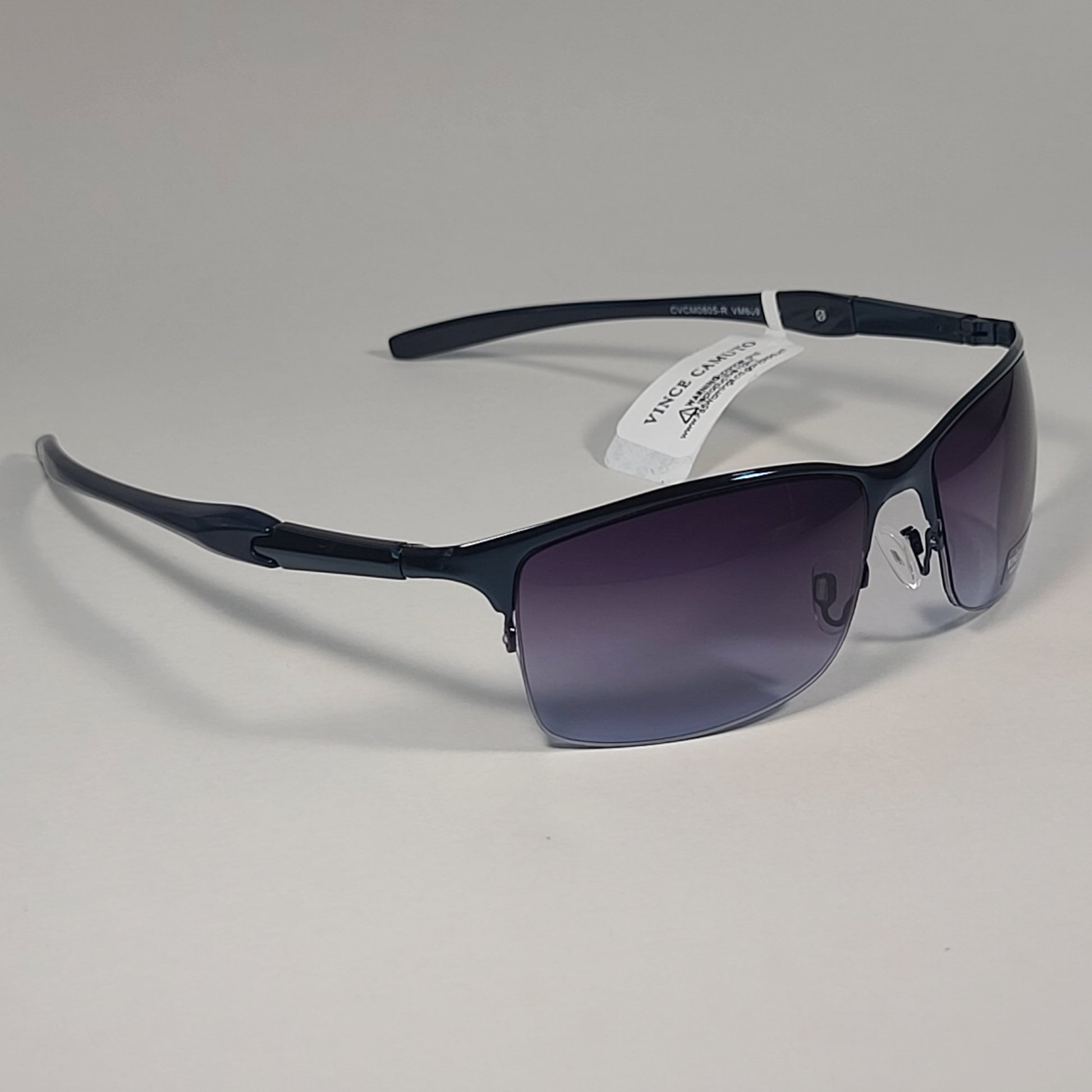 Vince Camuto VM609 BLU Rimless Wrap Sunglasses Blue / Smoke Gradient - Sunglasses