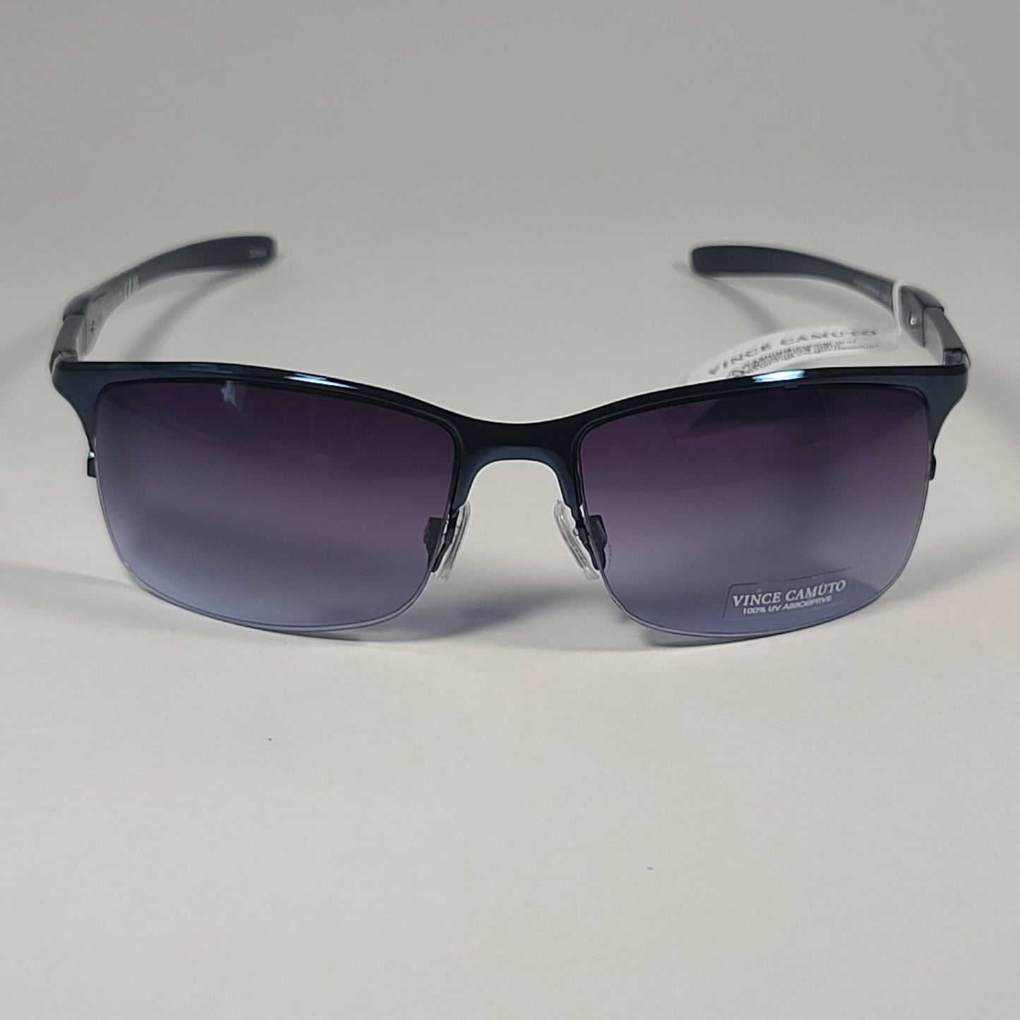 Vince Camuto VM609 BLU Rimless Wrap Sunglasses Blue / Smoke Gradient - Sunglasses