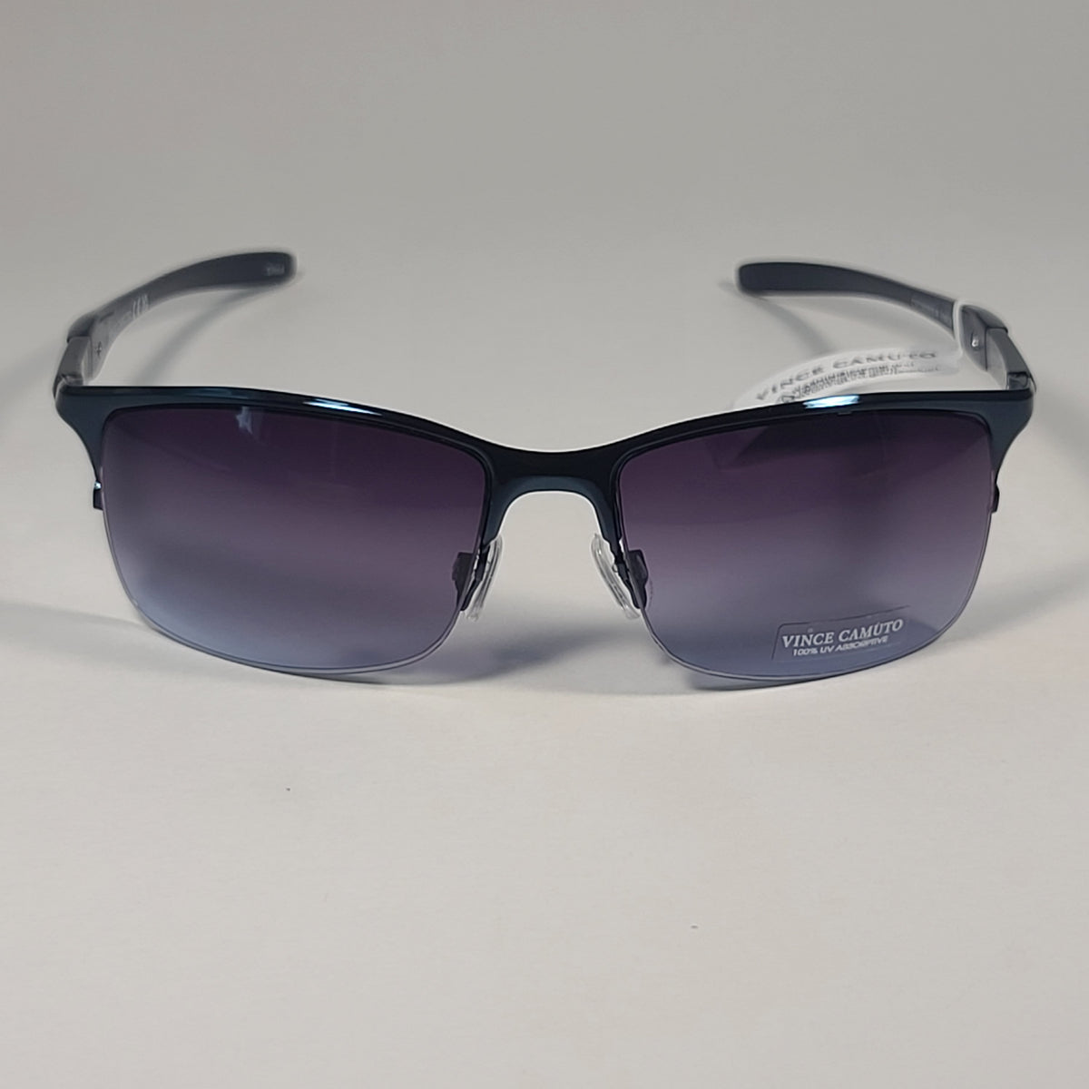 Vince Camuto VM609 BLU Rimless Wrap Sunglasses Blue / Smoke Gradient