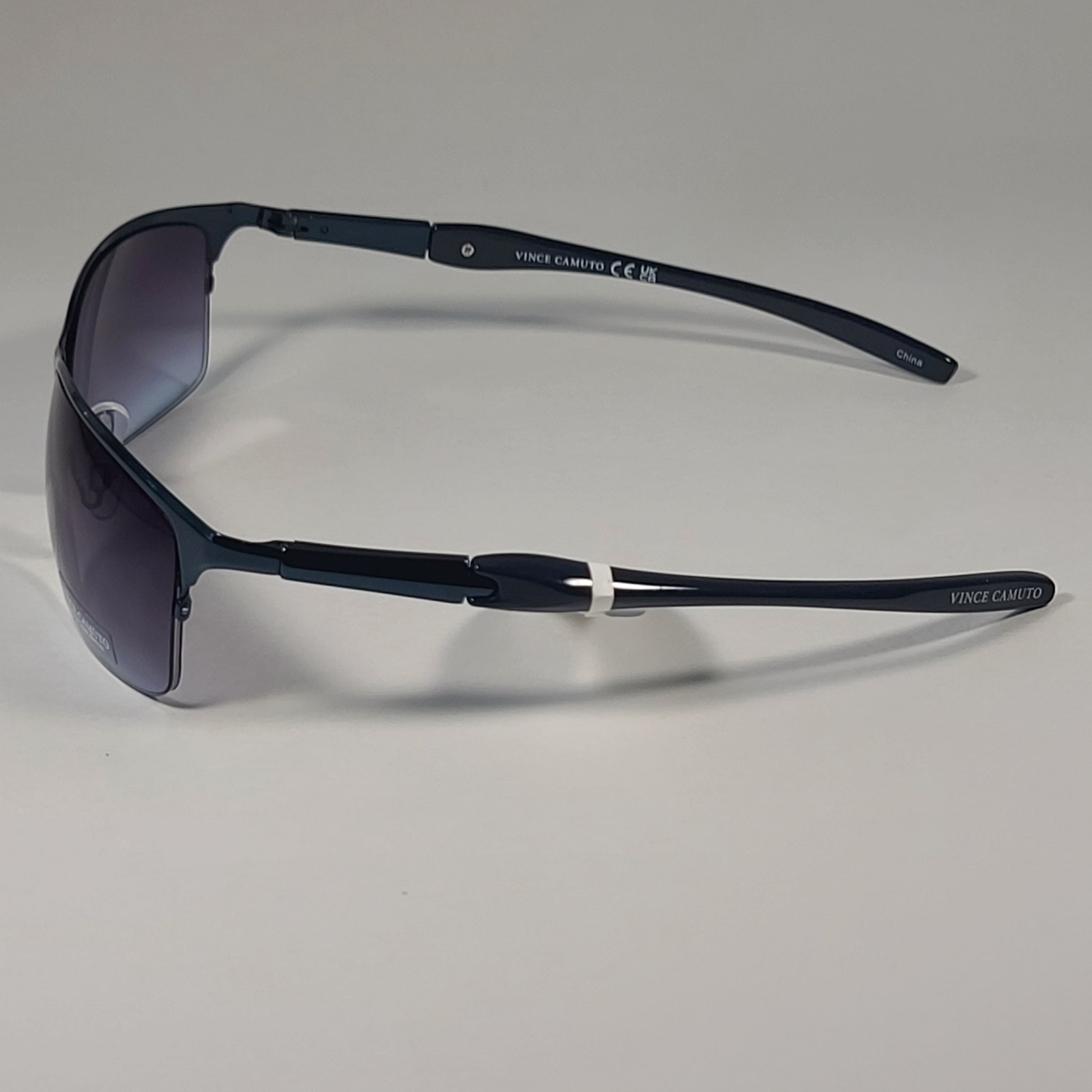 Vince Camuto VM609 BLU Rimless Wrap Sunglasses Blue / Smoke Gradient - Sunglasses