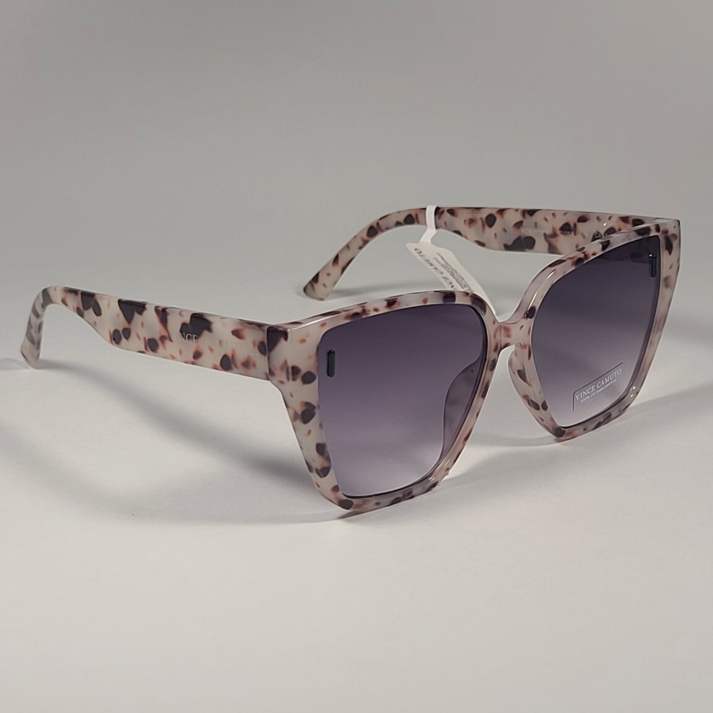 Vince Camuto VC1068 AN Cat Eye Sunglasses White Tortoise Frame Smoke Gradient - Sunglasses