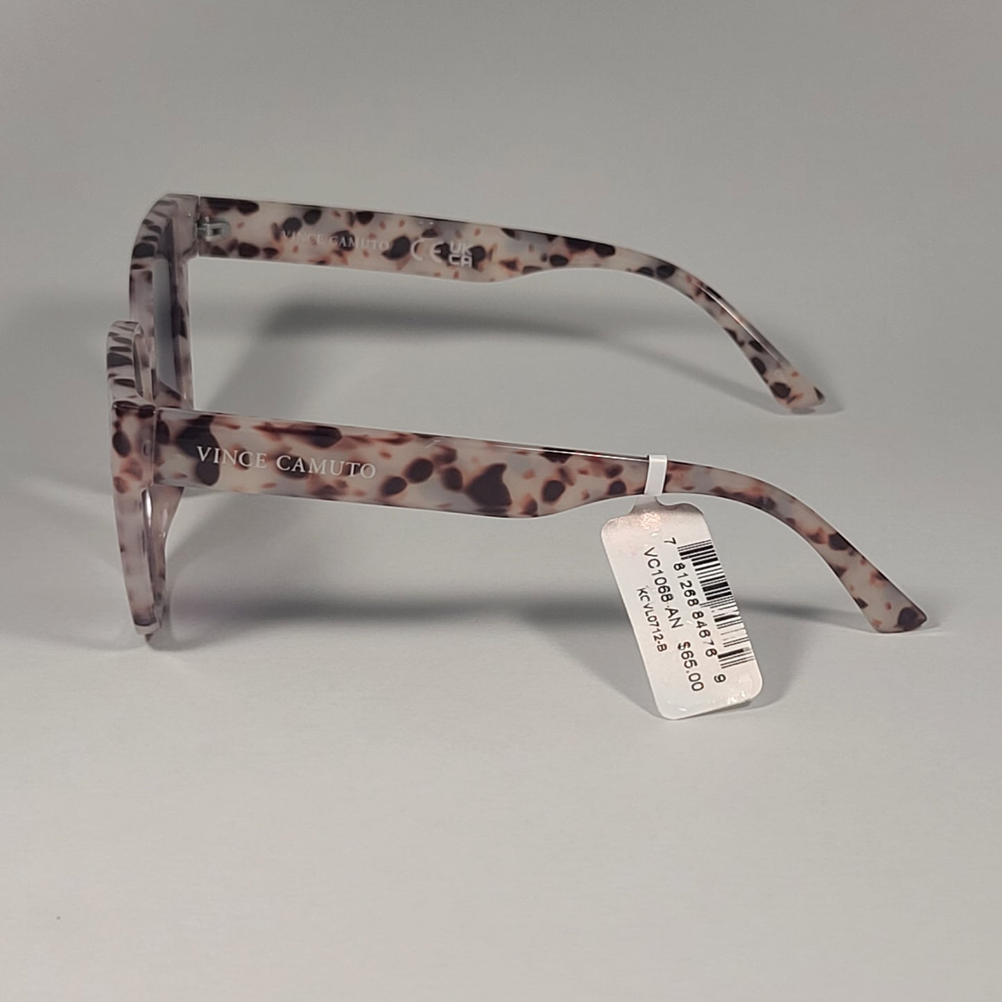 Vince Camuto VC1068 AN Cat Eye Sunglasses White Tortoise Frame Smoke Gradient - Sunglasses