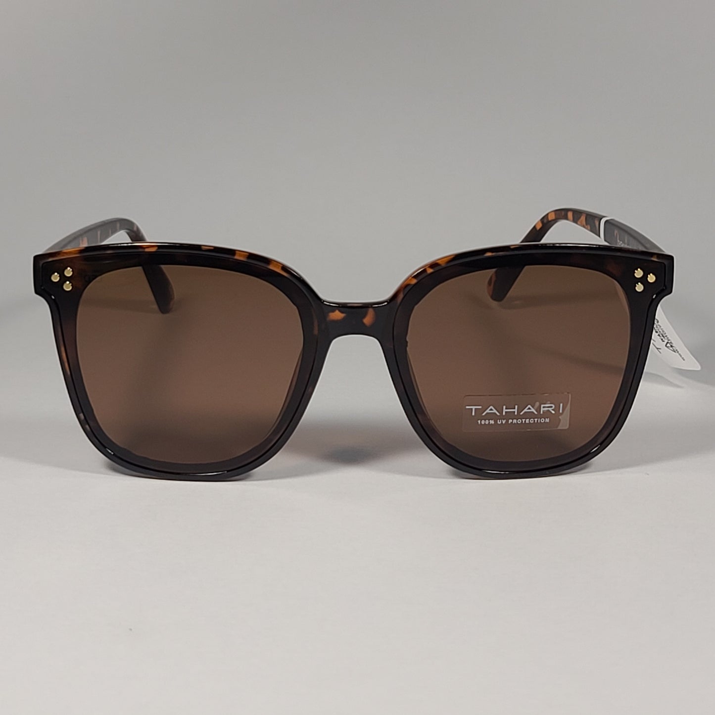 Tahari TH851 TS Oversized Sunglasses Brown Tortoise Frame Brown Tinted Lens - Sunglasses