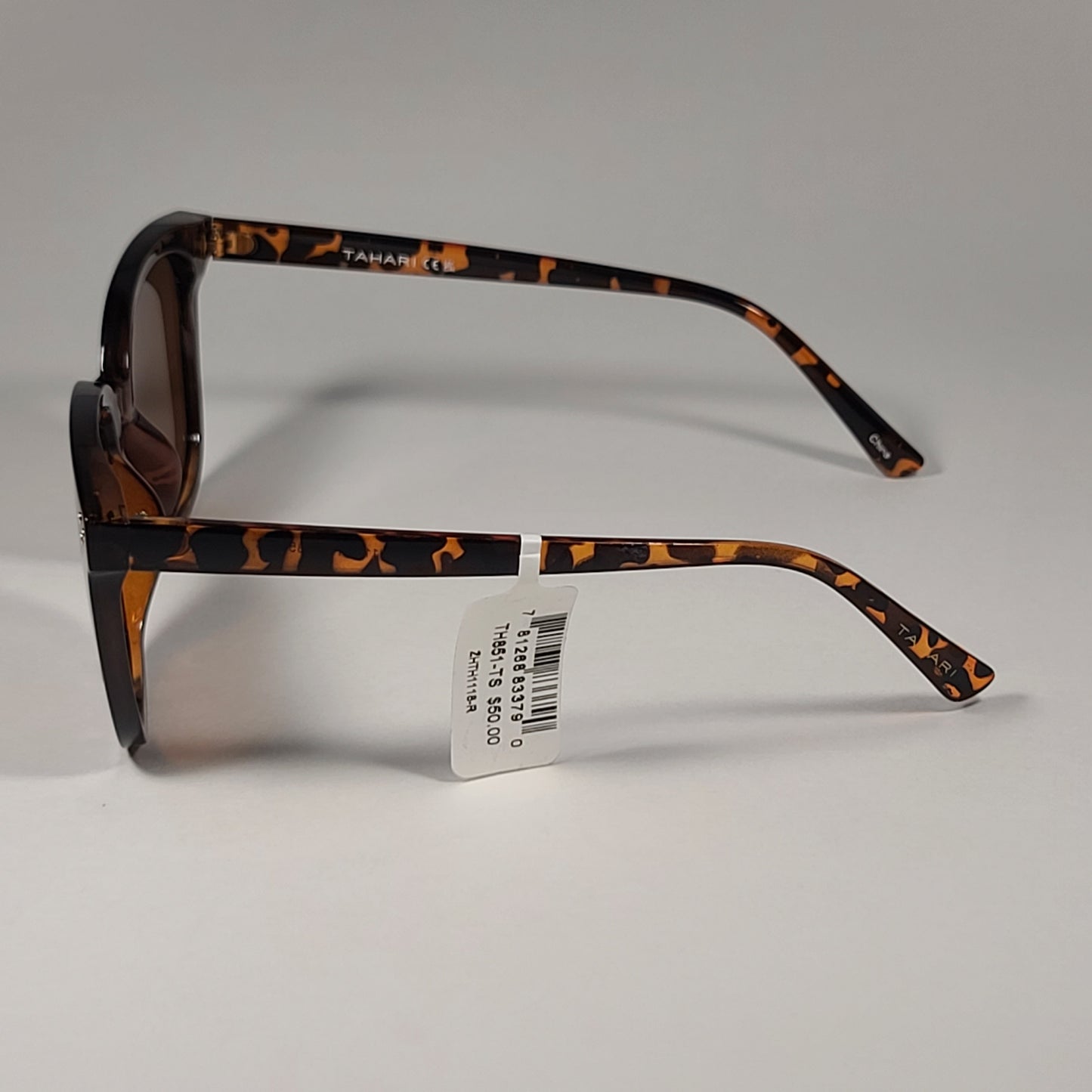 Tahari TH851 TS Oversized Sunglasses Brown Tortoise Frame Brown Tinted Lens - Sunglasses