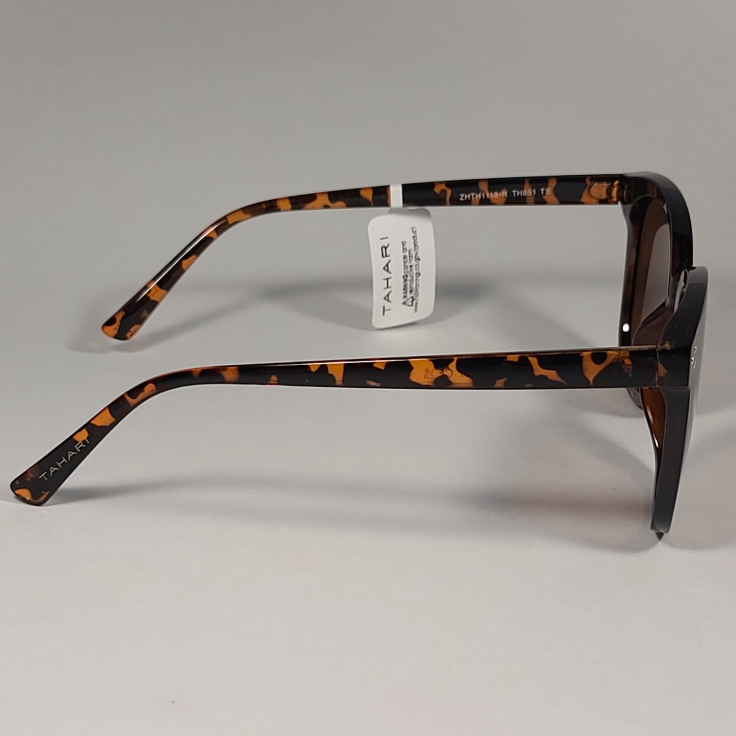 Tahari TH851 TS Oversized Sunglasses Brown Tortoise Frame Brown Tinted Lens - Sunglasses