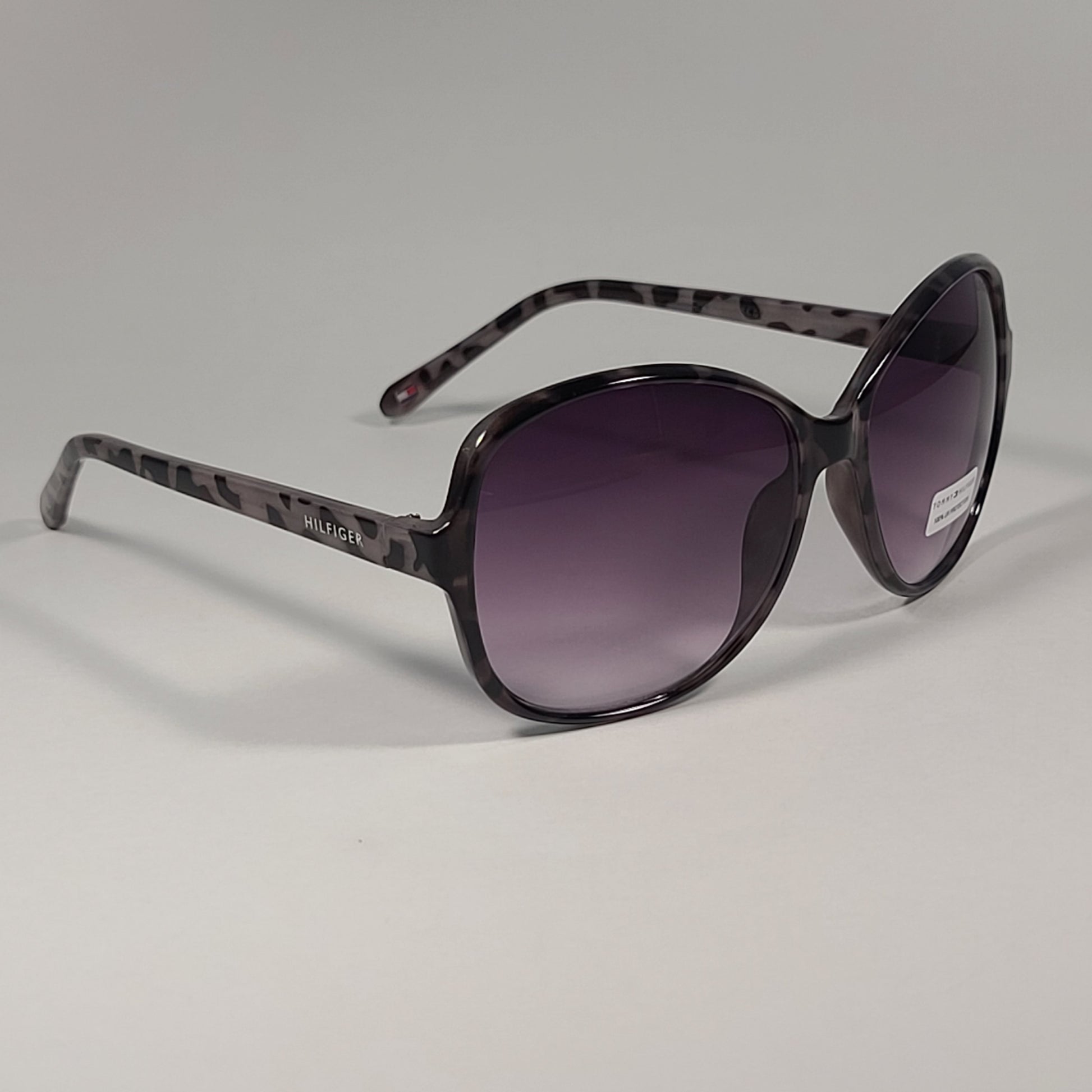 Tommy Hilfiger Chi WP OL584 Oversized Sunglasses White Tortoise Smoke Gradient Lens - Sunglasses