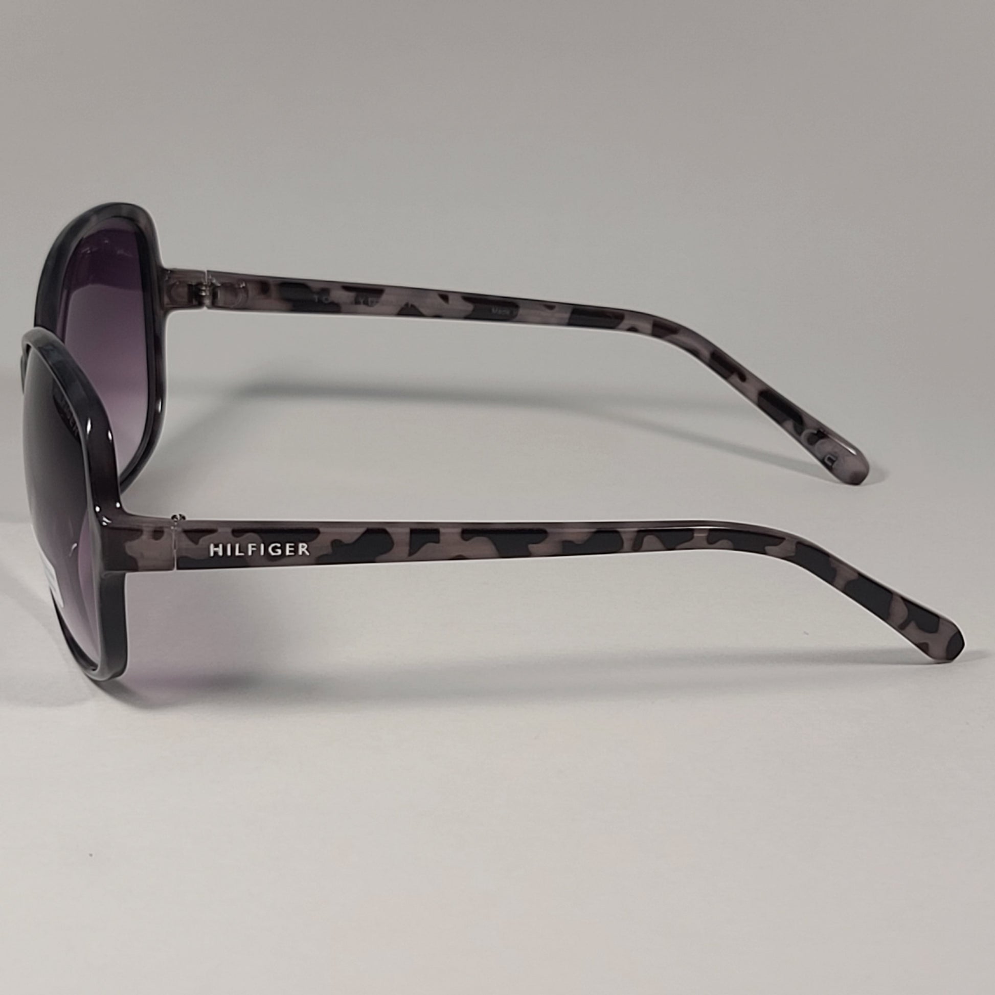 Tommy Hilfiger Chi WP OL584 Oversized Sunglasses White Tortoise Smoke Gradient Lens - Sunglasses