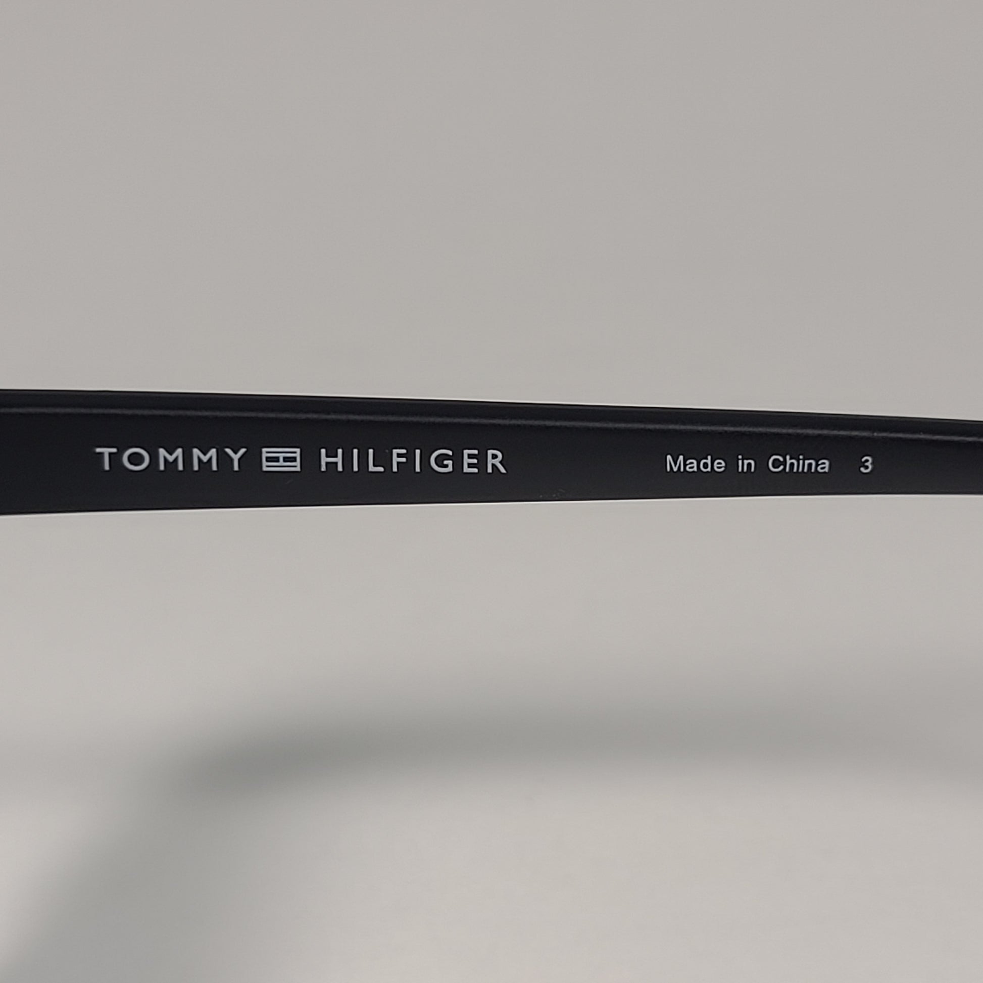 Tommy Hilfiger WP OU531 Square Club Sunglasses Matte Black Silver Frame Gray Lens - Sunglasses