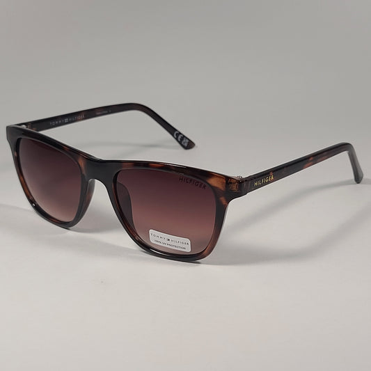 Tommy Hilfiger Tate WP OL562 Rectangular Sunglasses Brown Tortoise Brown Gradient Lens - Sunglasses