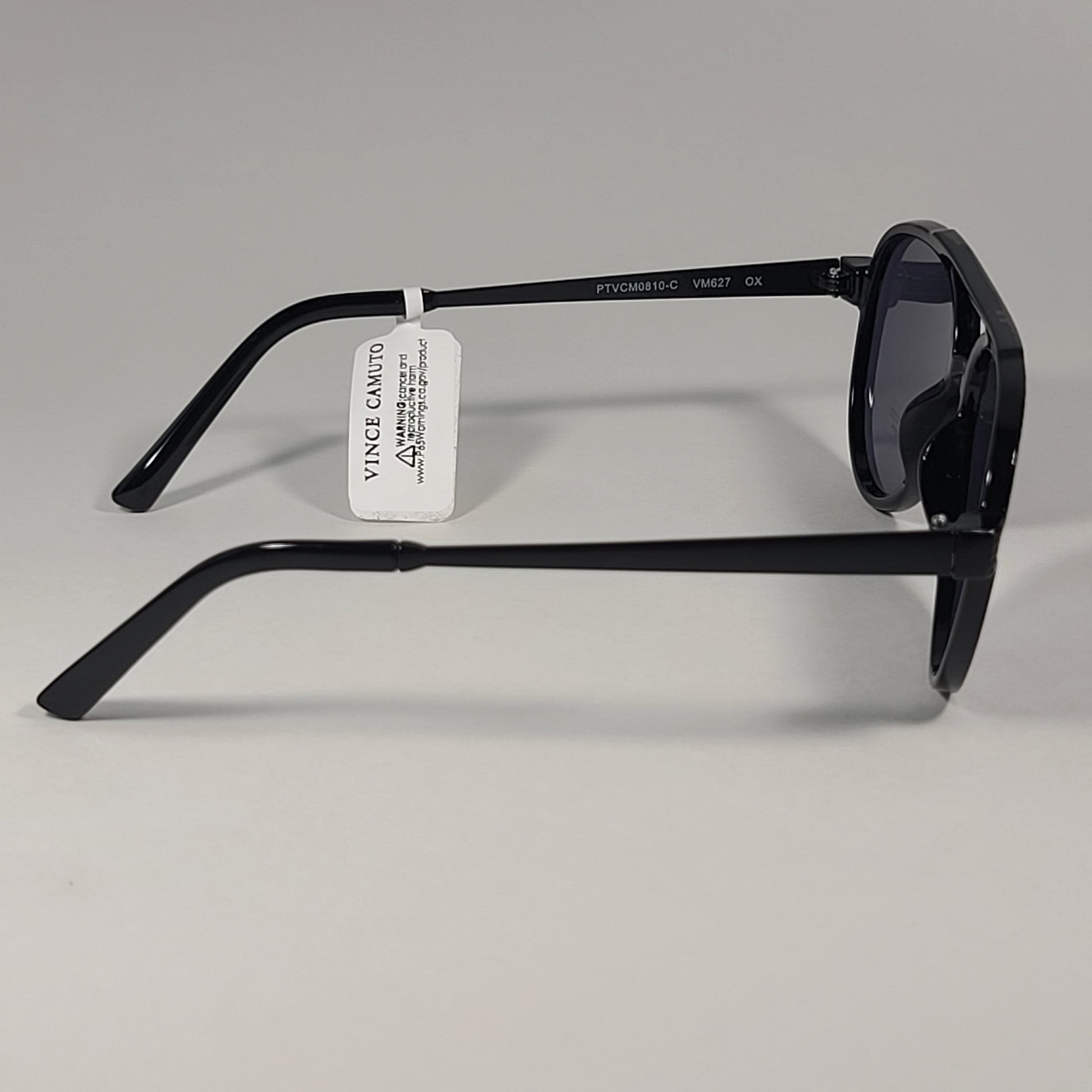 Vince Camuto VM627 OX Aviator Pilot Sunglasses Black Frame Gray Lens - Sunglasses