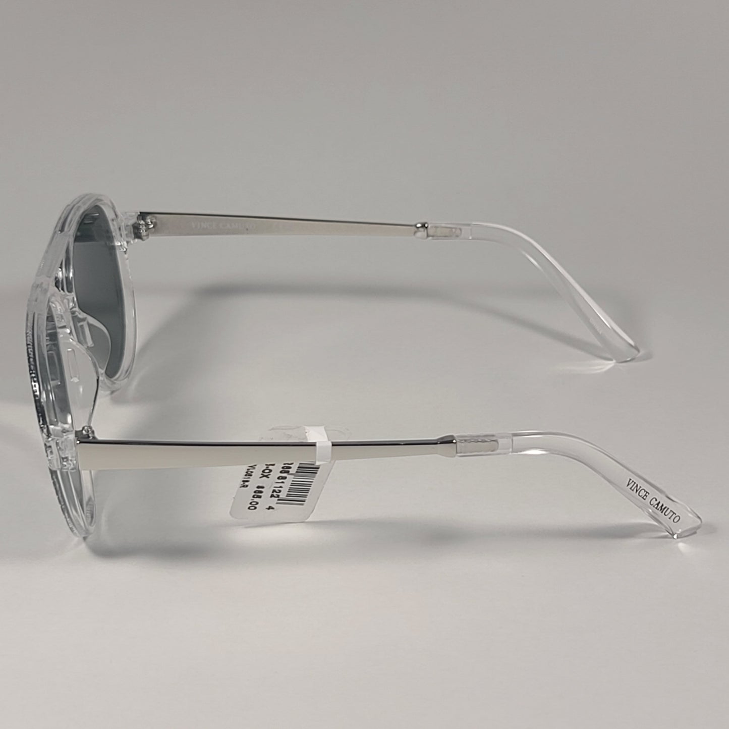 Vince Camuto VM627 CL Aviator Pilot Sunglasses Clear Silver Frame Green Lens - Sunglasses