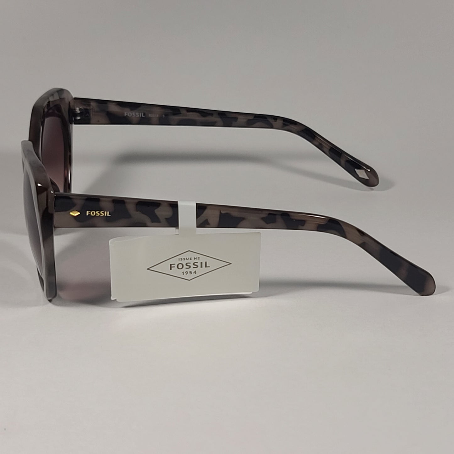 Fossil FW191 Geometric Sunglasses Light Tortoise Frame / Brown Gradient Lens - Sunglasses