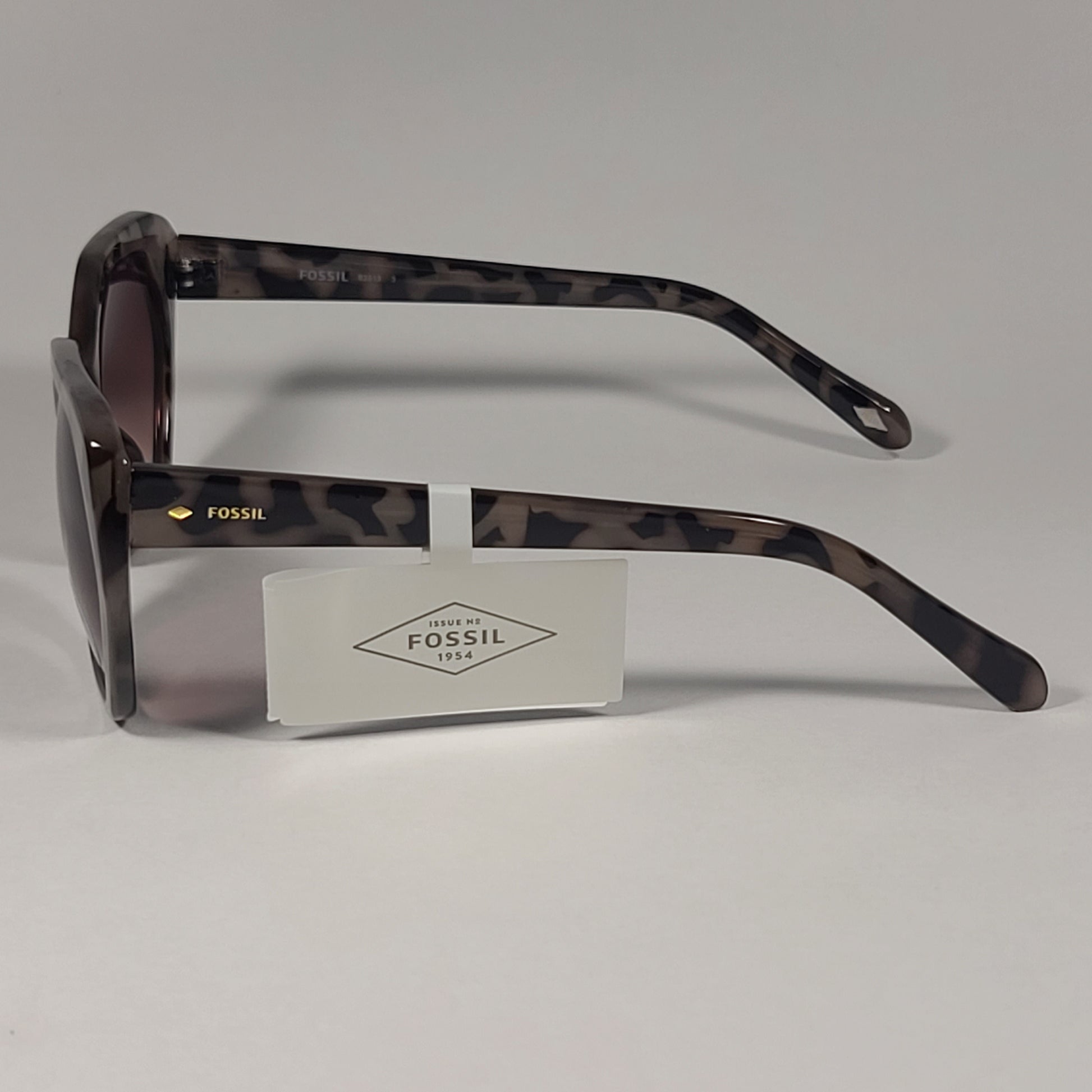 Fossil FW191 Geometric Sunglasses Light Tortoise Frame / Brown Gradient Lens - Sunglasses