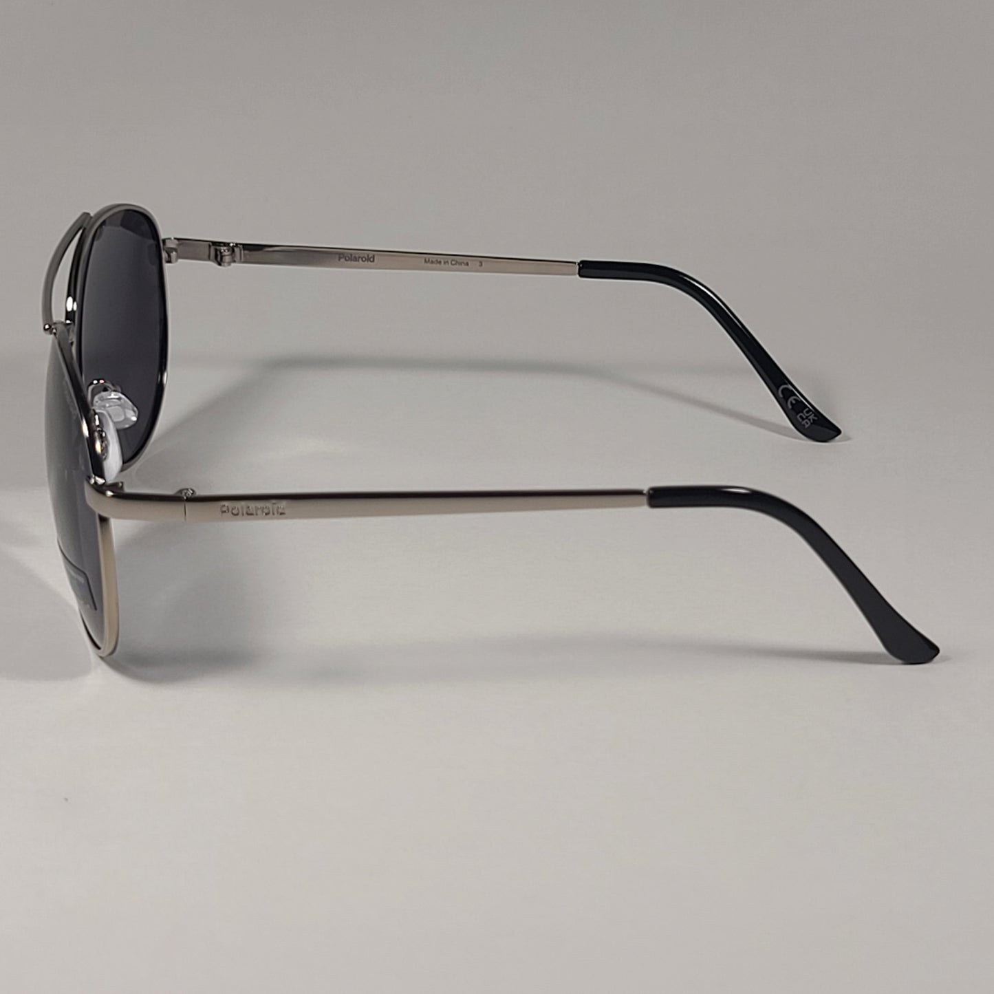 Polaroid POL 01 Polarized Aviator Pilot Sunglasses Gunmetal Frame Gray Tinted Lens - Sunglasses