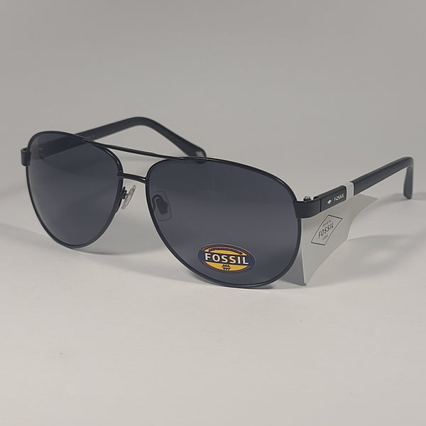Fossil FM23 Men's Navigator Sunglasses Silver Frame Silver Mirror Lens
